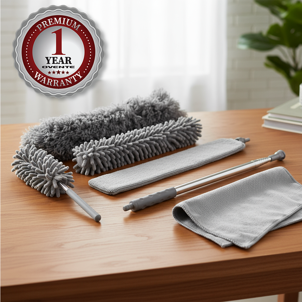 OVENTE Microfiber Duster Cleaning Set CTD1526GY