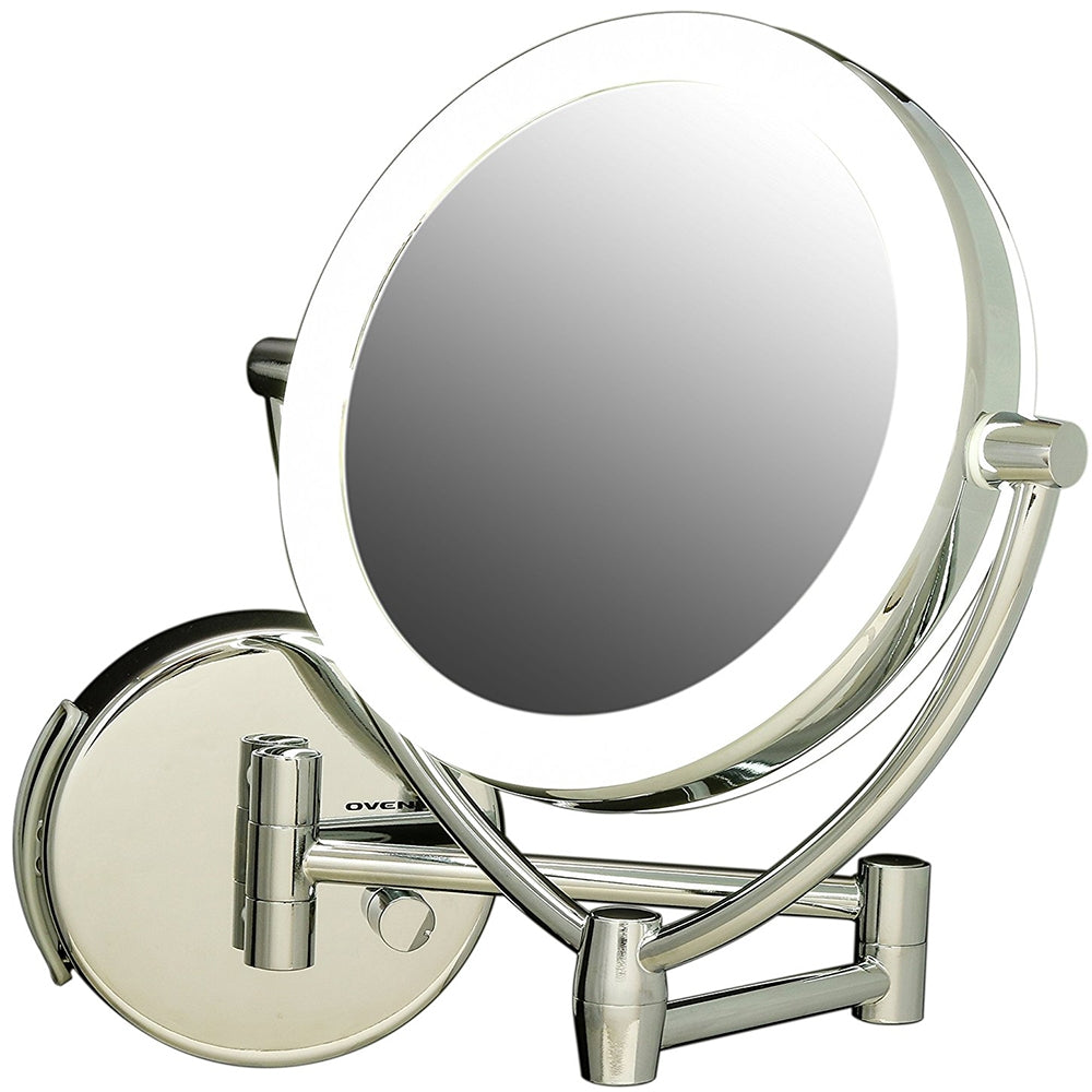 Ovente 7.5” Double Sided Wall-Mounted Vanity Mirror with LED Light MLW75 Series