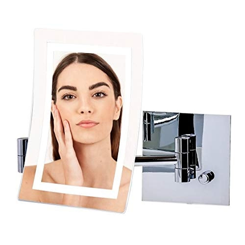 Ovente Portrait-Style Wall-Mounted Vanity Mirror with LED Light MSWA6387CH7X
