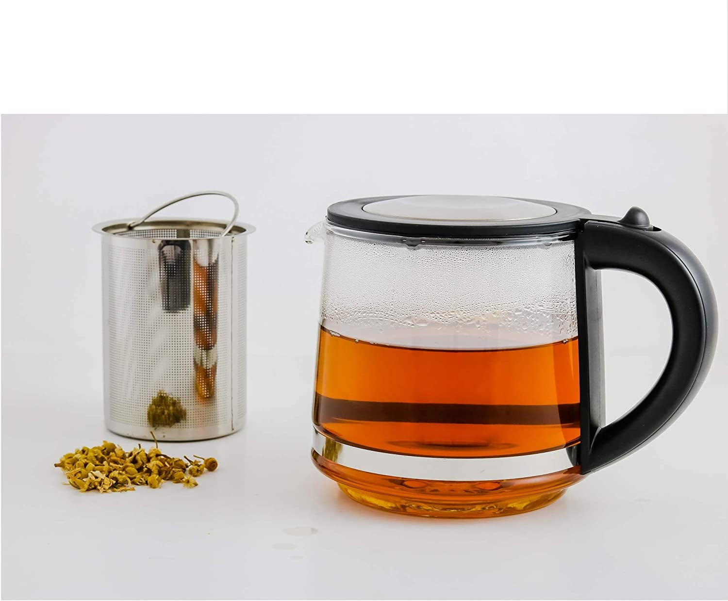 Ovente 27 oz Glass Tea Kettle FGK27B