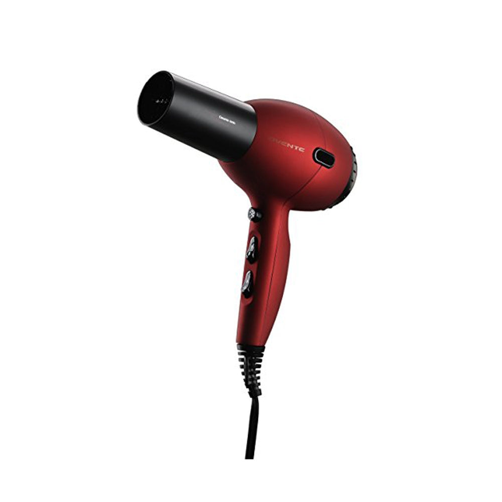 Ovente Ceramic Coated Ionic Tourmaline Hair Dryer with Diffuser and Concentrator Nozzle X3400BR