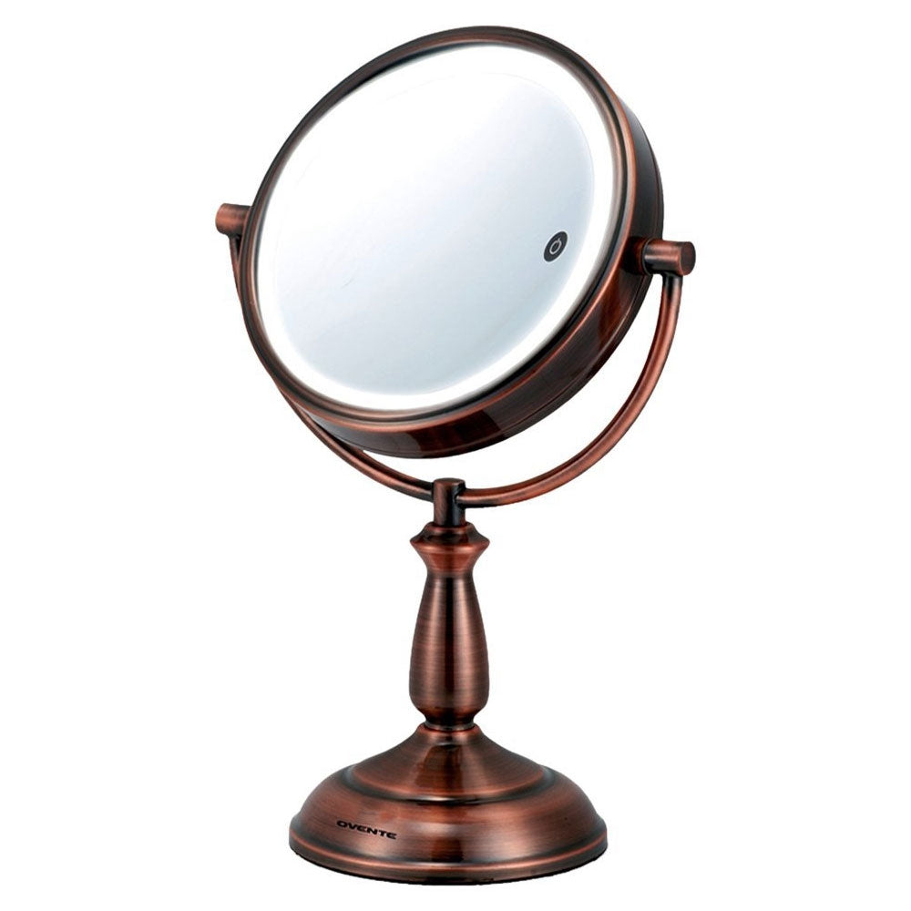 Ovente 7.5” Double Sided Tabletop Vanity Mirror with 3-Tone LED Light MPT75 Series