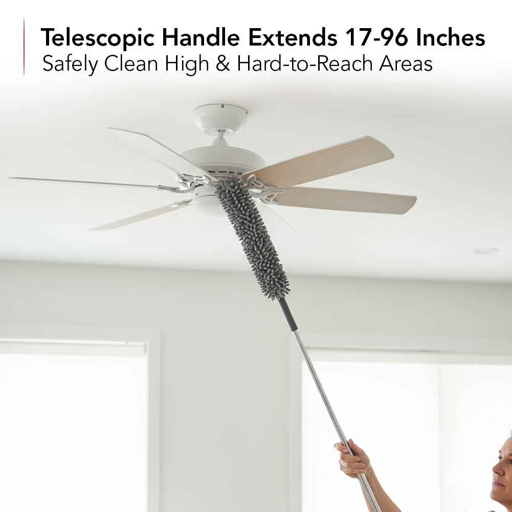 OVENTE Microfiber Duster Cleaning Set CTD1526GY