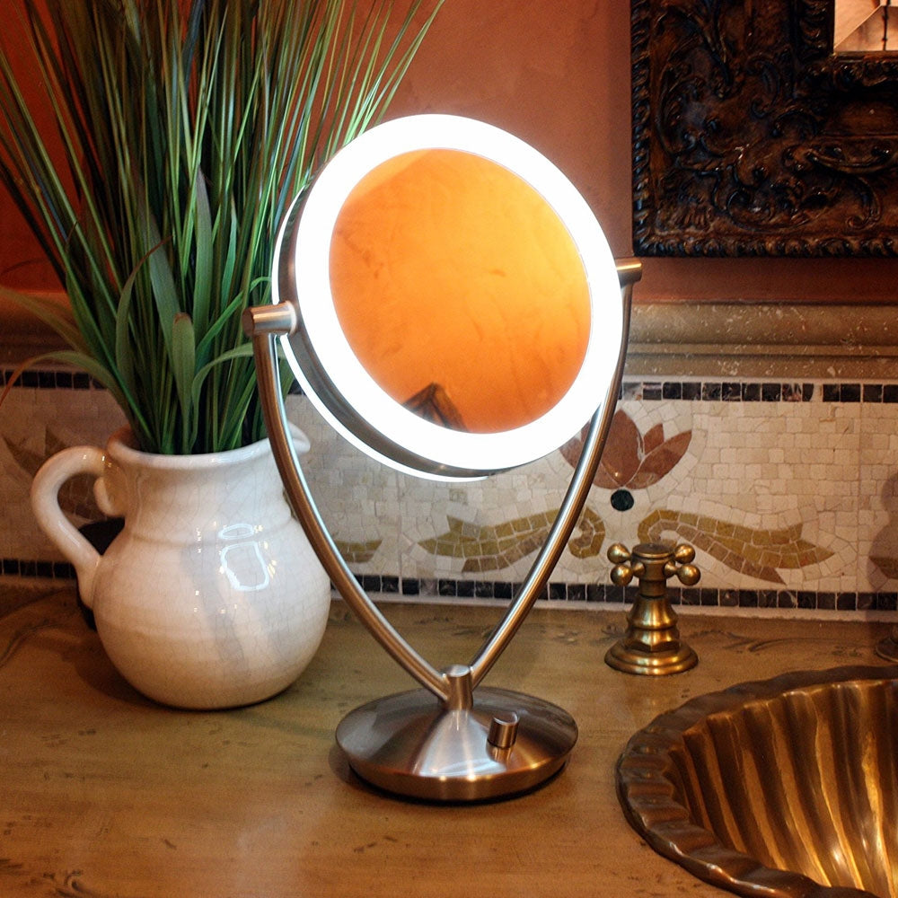 Ovente 7.5” Double Sided Tabletop Vanity Mirror with LED Light MLT75 Series