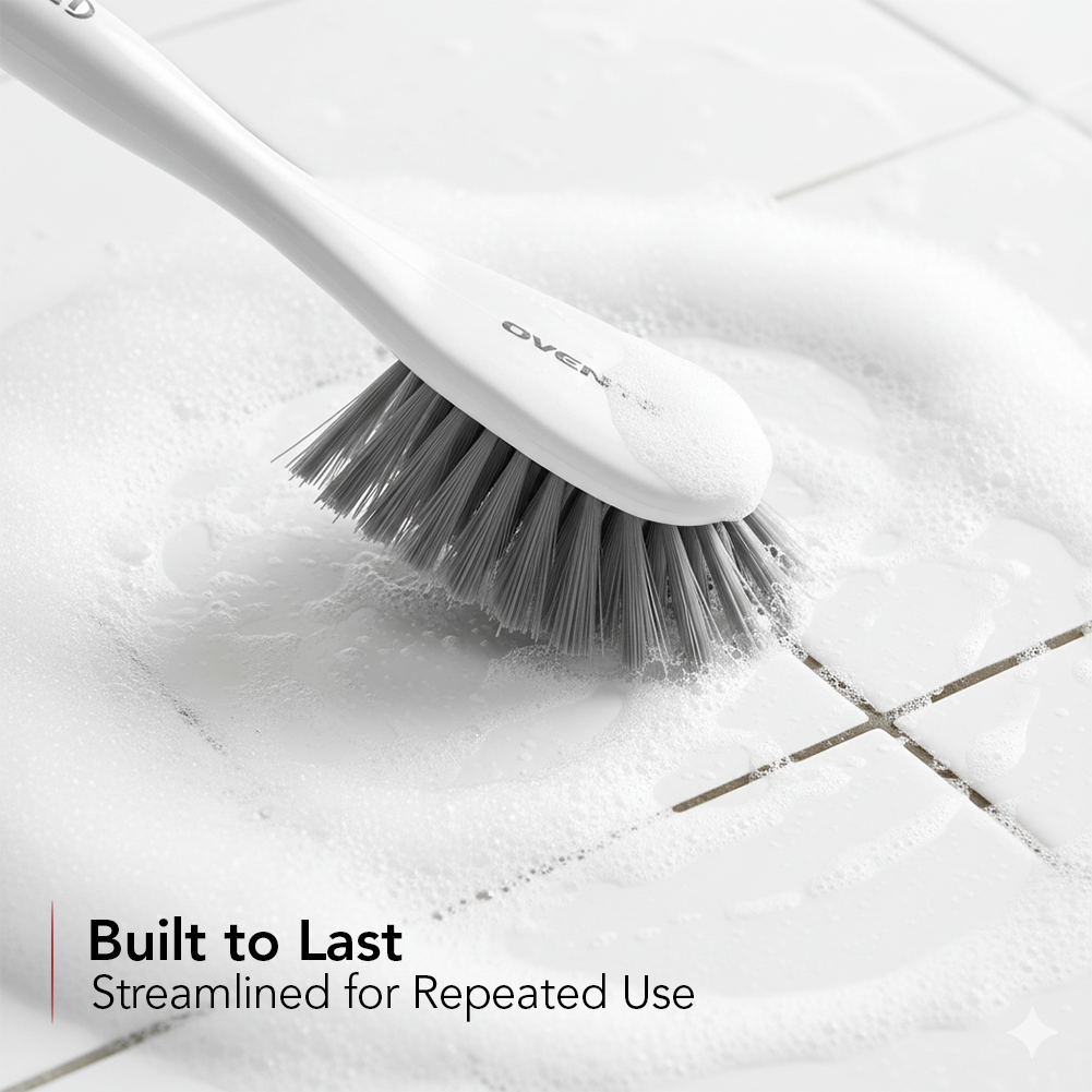 OVENTE 5pcs Scrub Brush Set with Wiper & Dustpan CTB018WGY