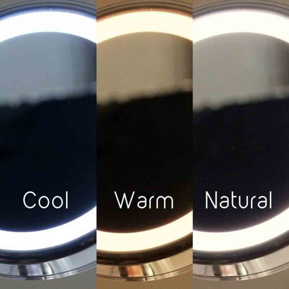 Ovente 8.5” Double Sided Wall-Mounted Vanity Mirror with 3-Tone LED Light MPWD3185 Series