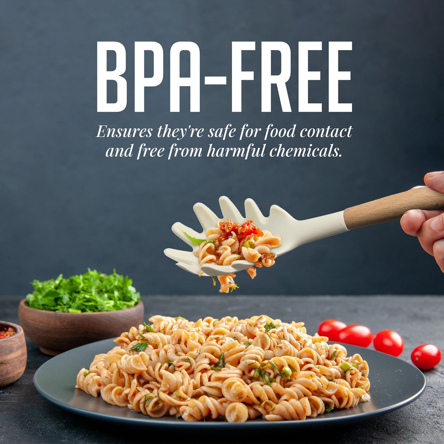 OVENTE Silicone Kitchen Cooking Utensils Set SPS17CR