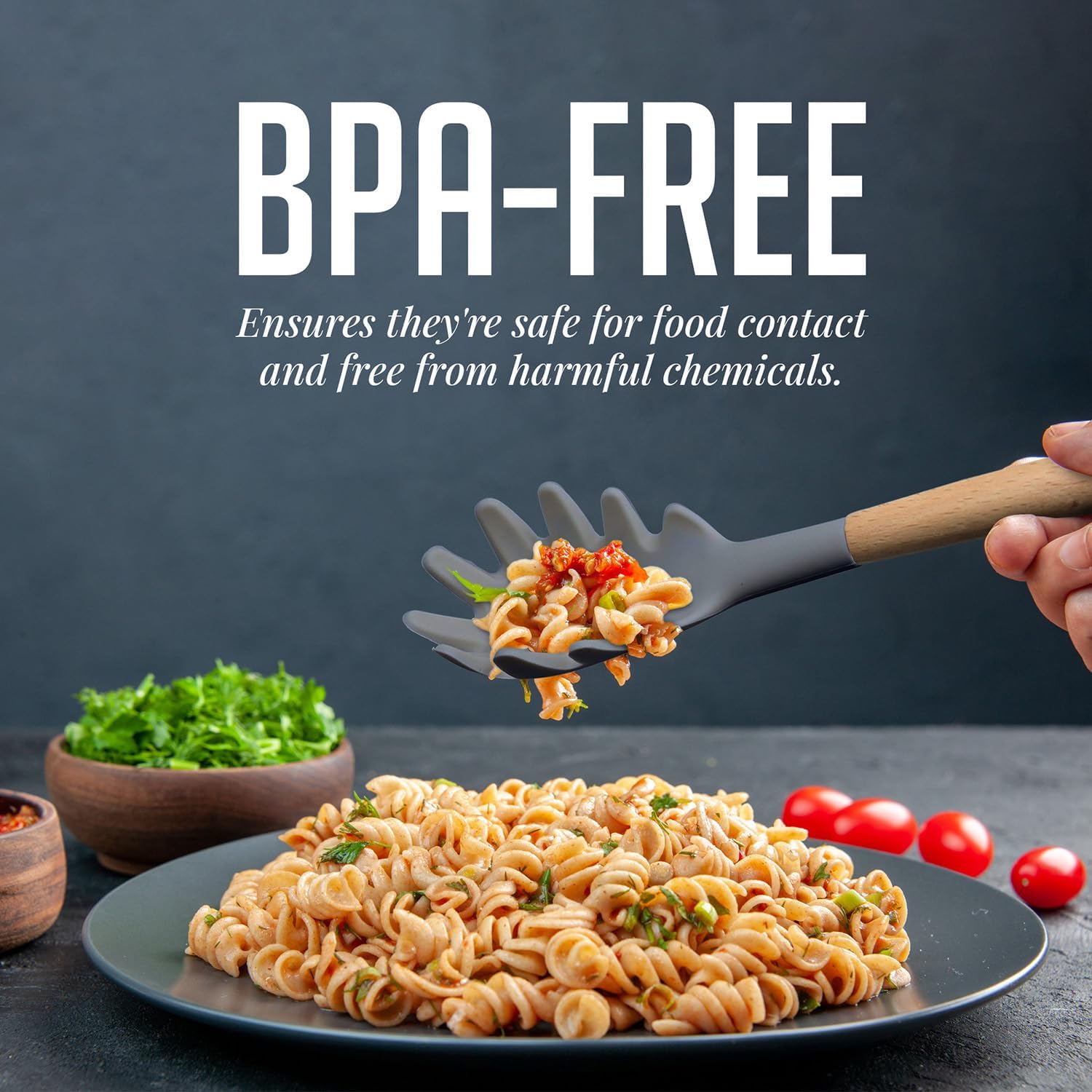 OVENTE Silicone Kitchen Cooking Utensils Set SPS17G