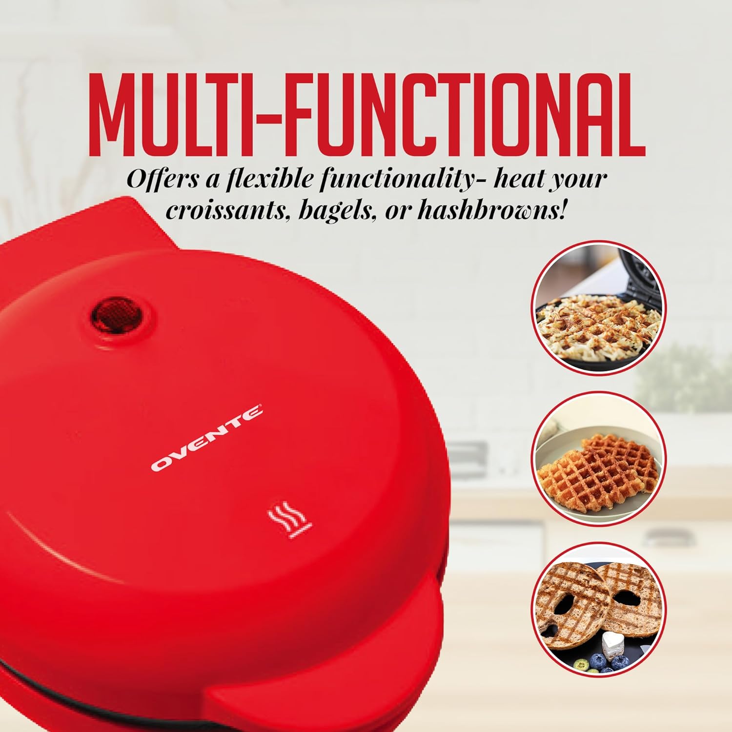OVENTE Electric Mini Waffle Maker WM215R