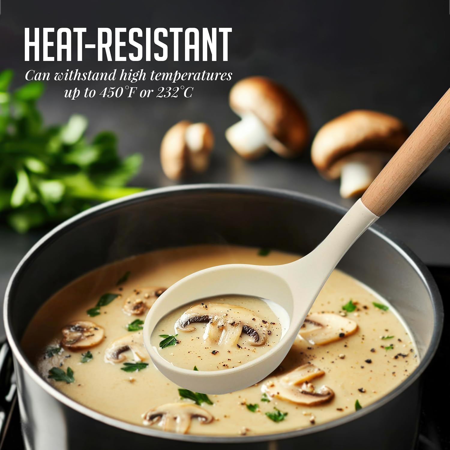 OVENTE Silicone Kitchen Cooking Utensils Set SPS17CR