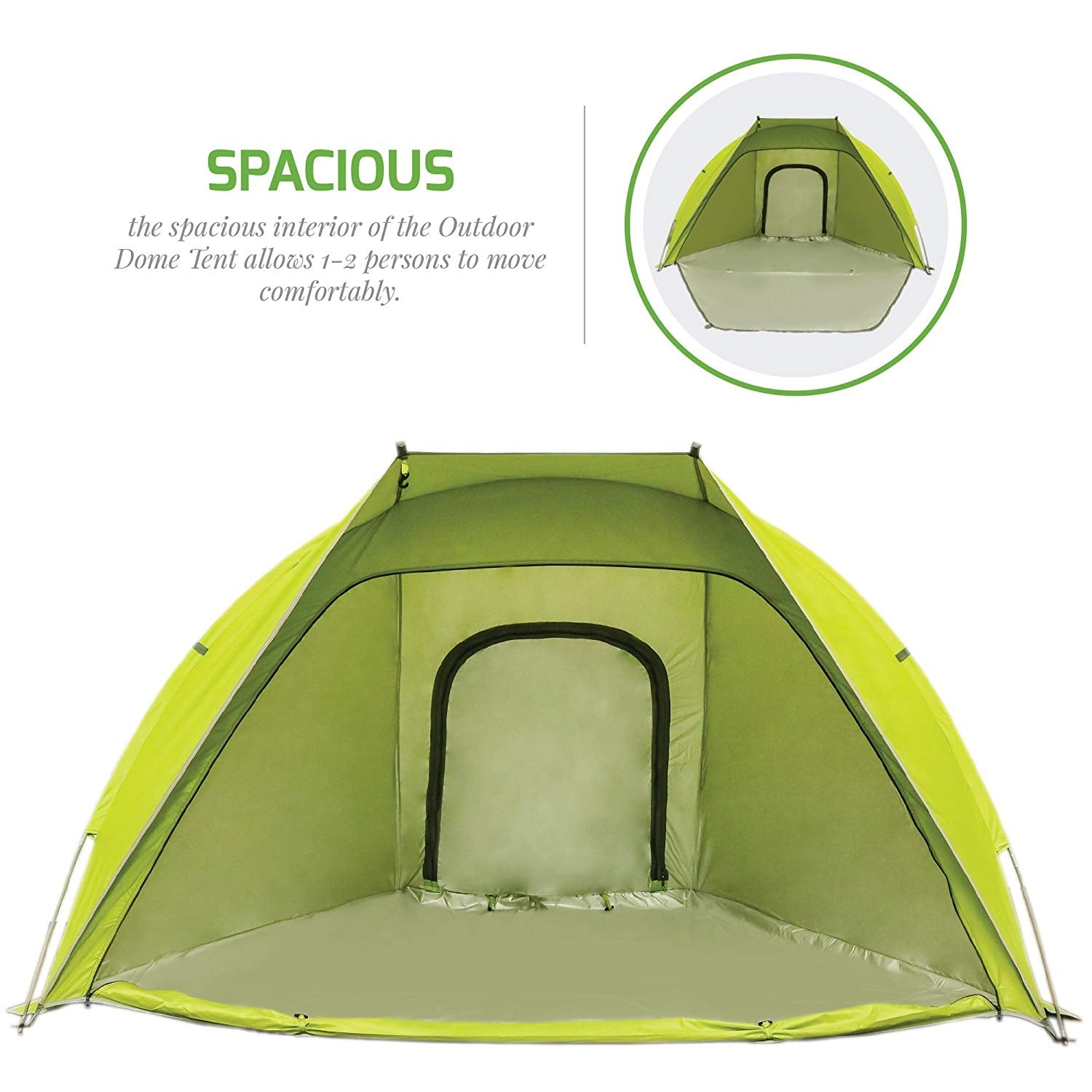 Ovente 2-Person Outdoor Dome Tent TB0174G