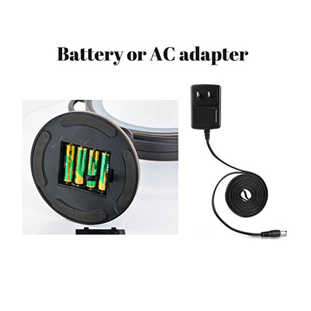 Ovente 8.5” Double Sided Tabletop Vanity Mirror with 3-Tone LED Light MPT85 Series