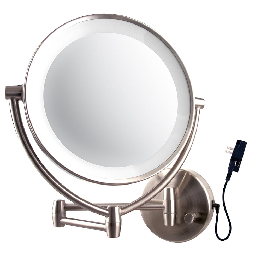 Ovente 9.5” Double Sided Wall-Mounted Vanity Mirror with LED Light MLW45 Series