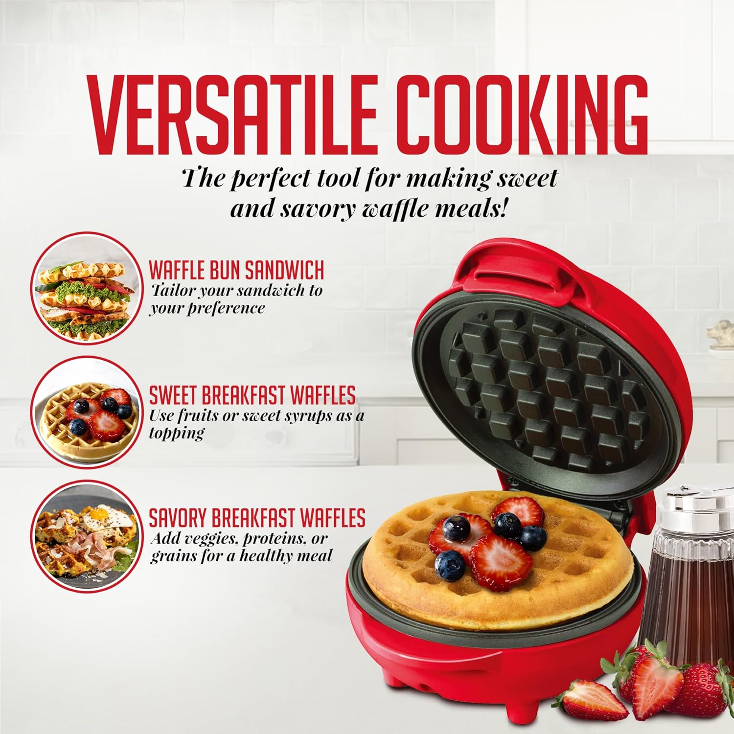 OVENTE Electric Mini Waffle Maker WM215R