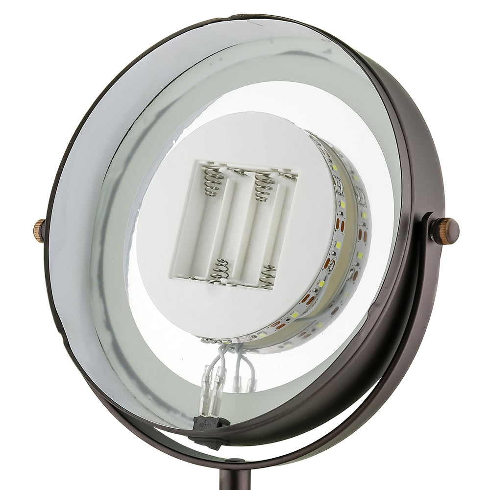 Ovente 7” Double Sided Tabletop Vanity Mirror with LED Light MCT70 Series