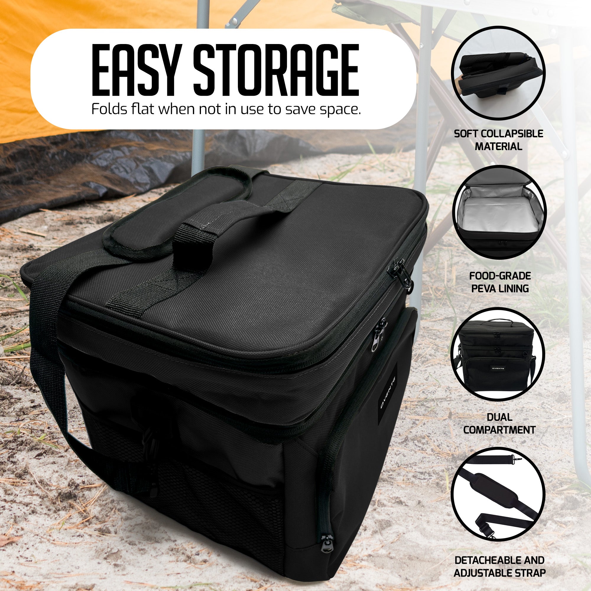 OVENTE Insulated Cooler Bag CCBI024B
