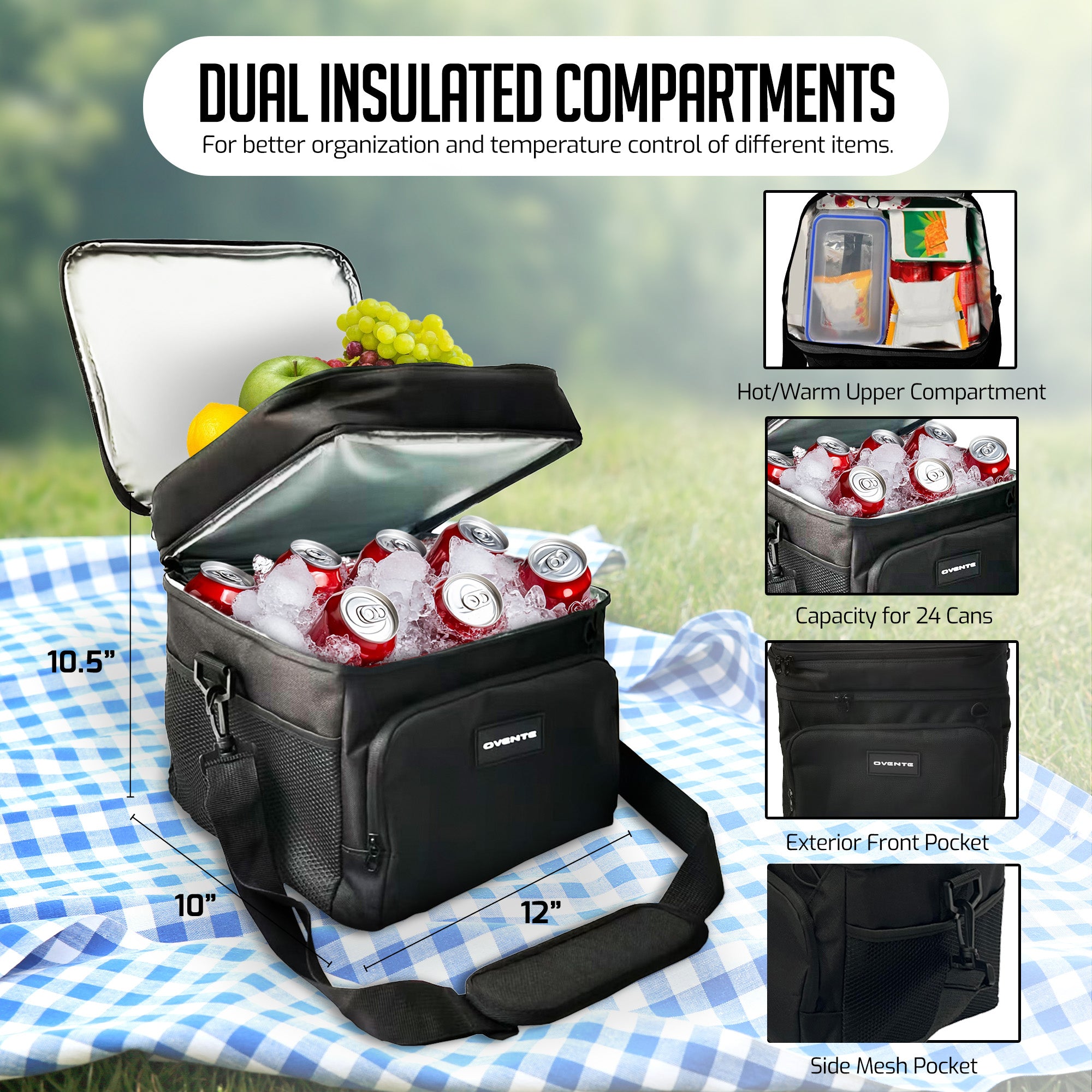 OVENTE Insulated Cooler Bag CCBI024B