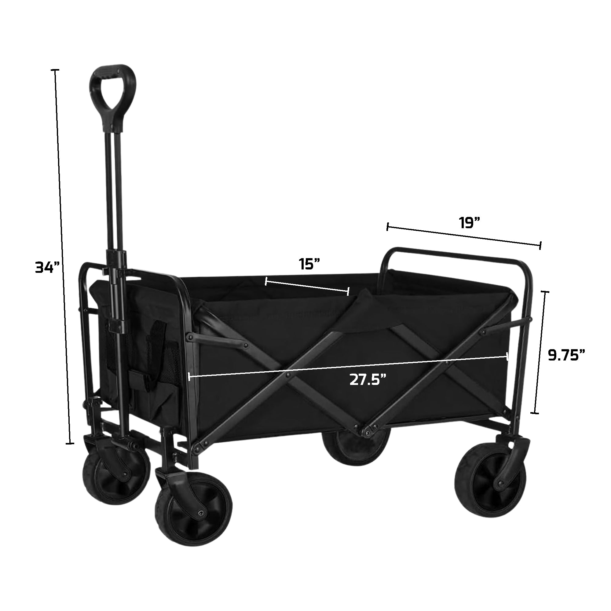 OVENTE 220lbs Collapsible Foldable Wagon WFU011B