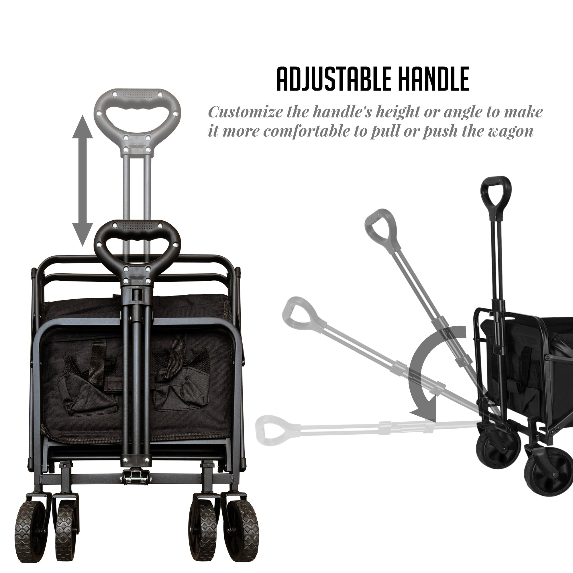 OVENTE 220lbs Collapsible Foldable Wagon WFU011B