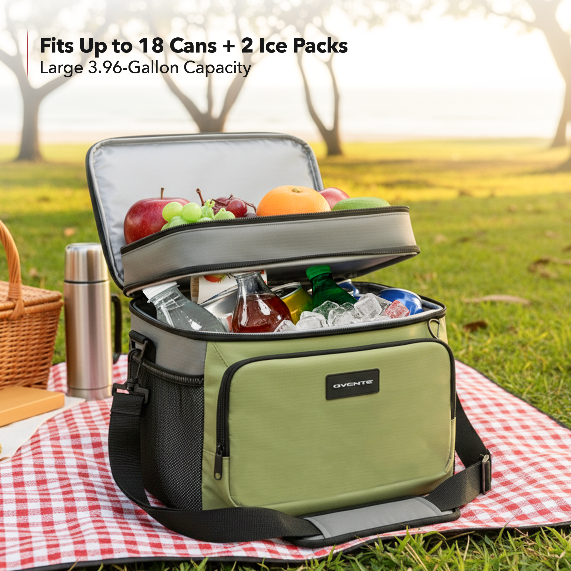 OVENTE Insulated Cooler Bag CCBI024GG