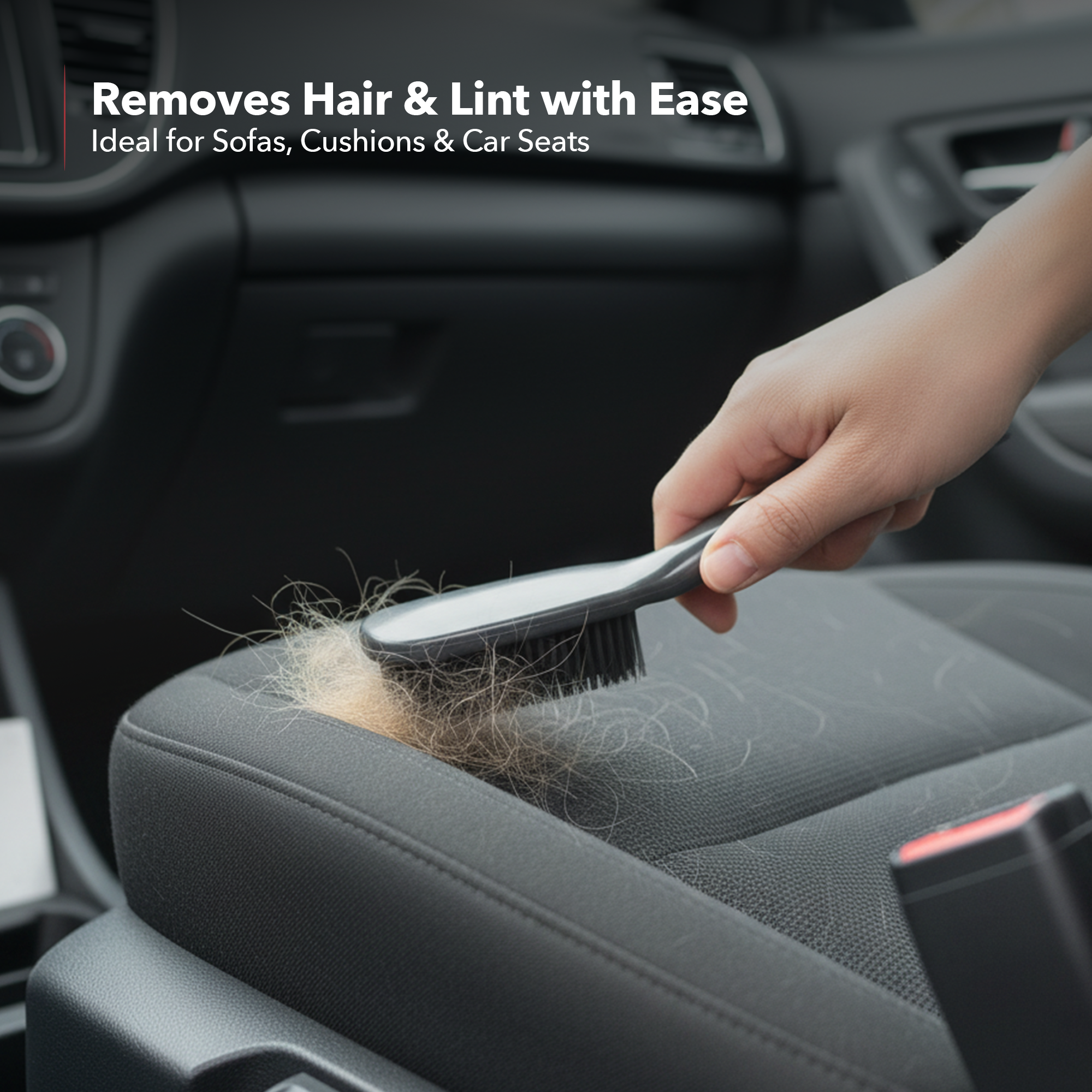 OVENTE Pet Hair Rubber Broom with Squeegee CT2504GY