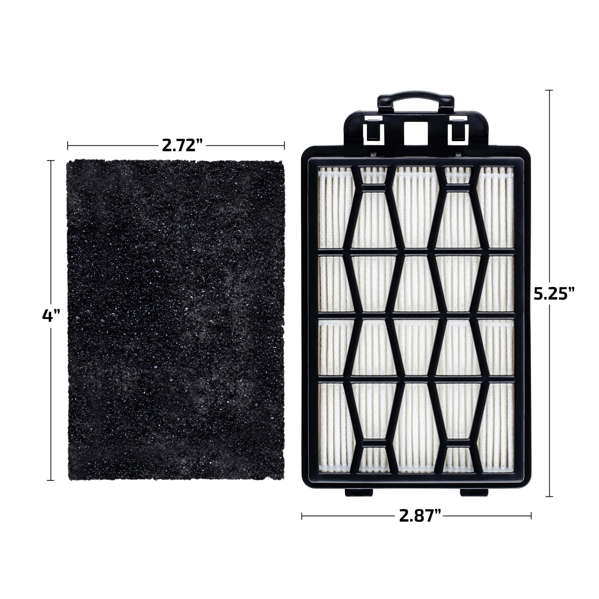 Ovente Dust Bags and HEPA Filter Replacement Set For Electric Canister Vacuums ACPST16041