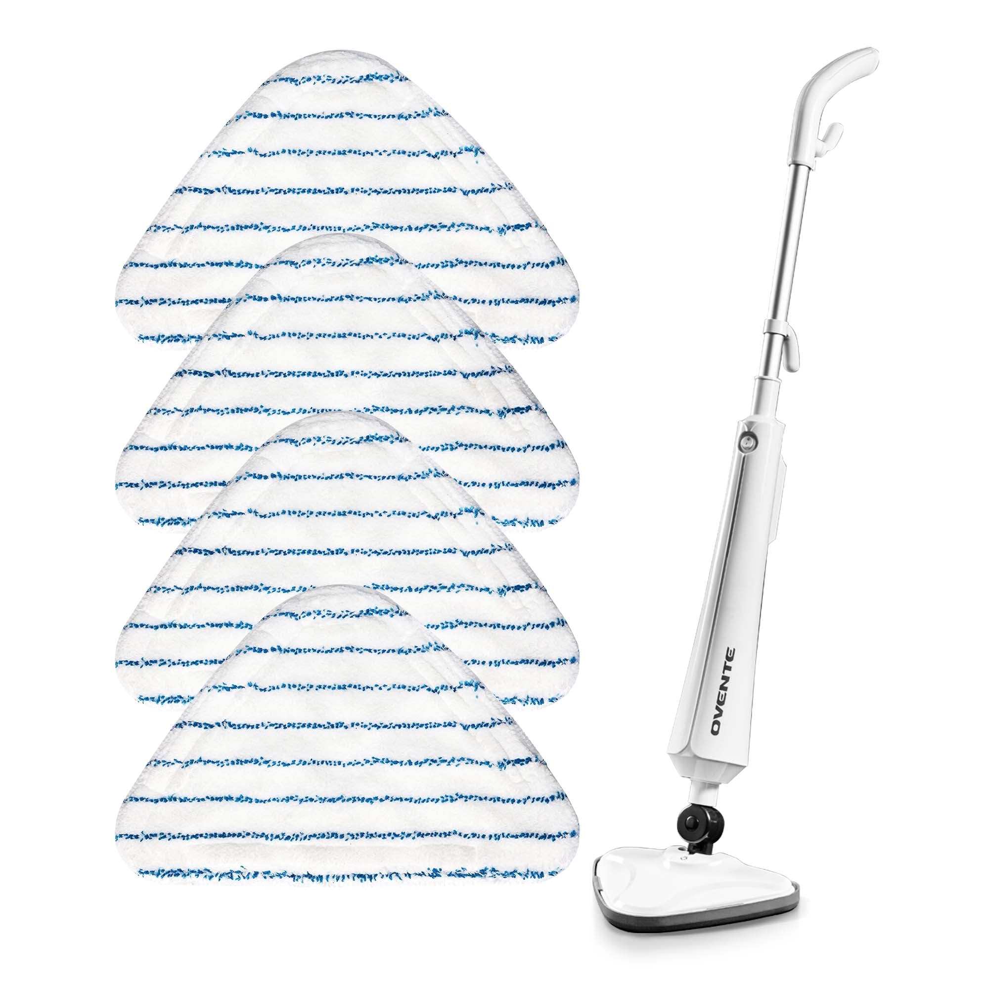 Ovente 4-Pack High-Density Microfiber Replacement Pads For Electric Steam Mops ACPST4054