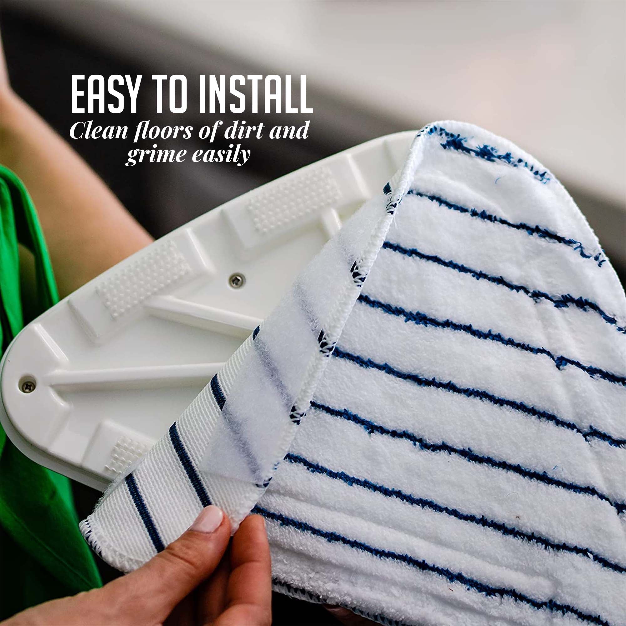 Ovente 4-Pack High-Density Microfiber Replacement Pads For Electric Steam Mops ACPST4054