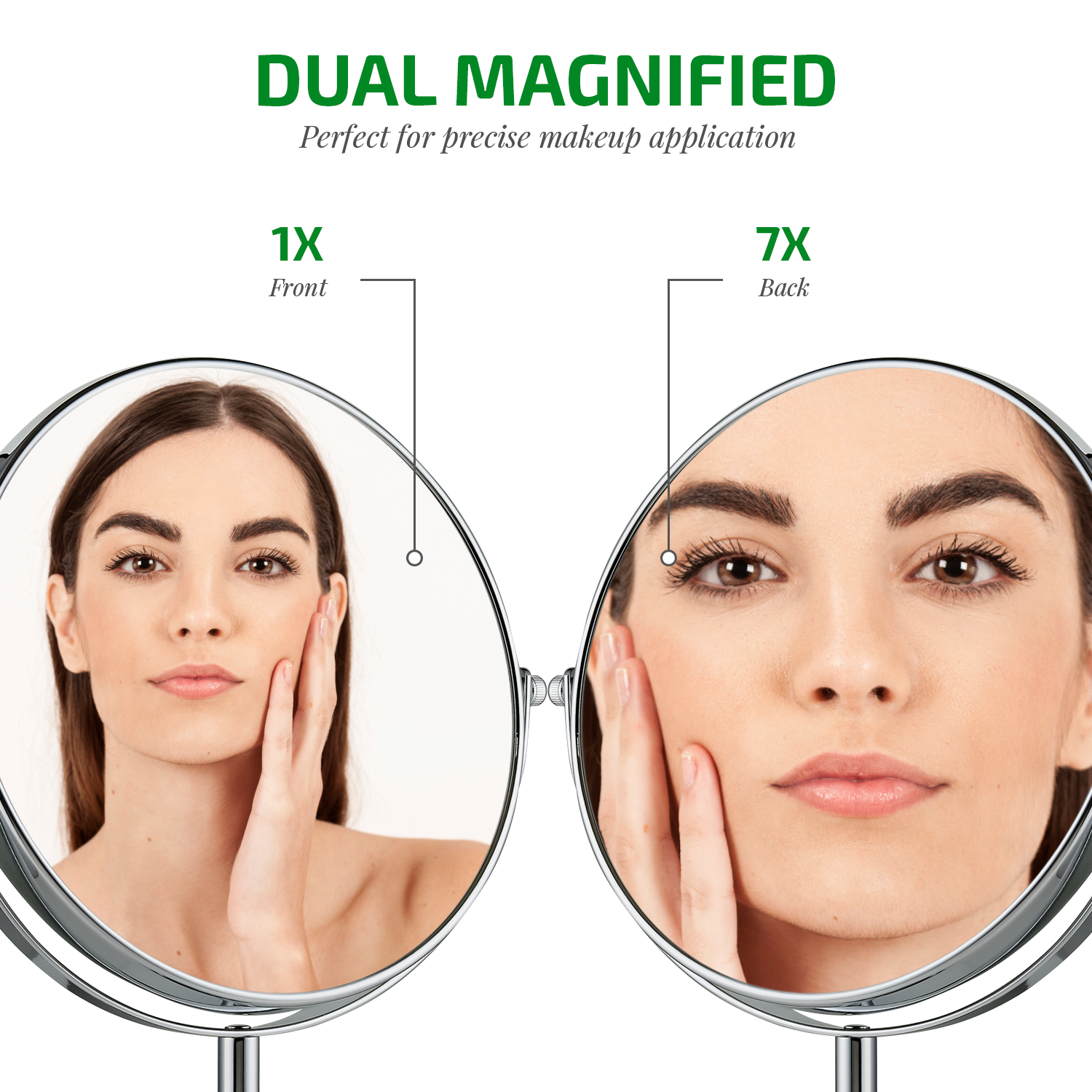 Ovente 8” Double Sided Tabletop Vanity Mirror MNLMT80CH1X7X