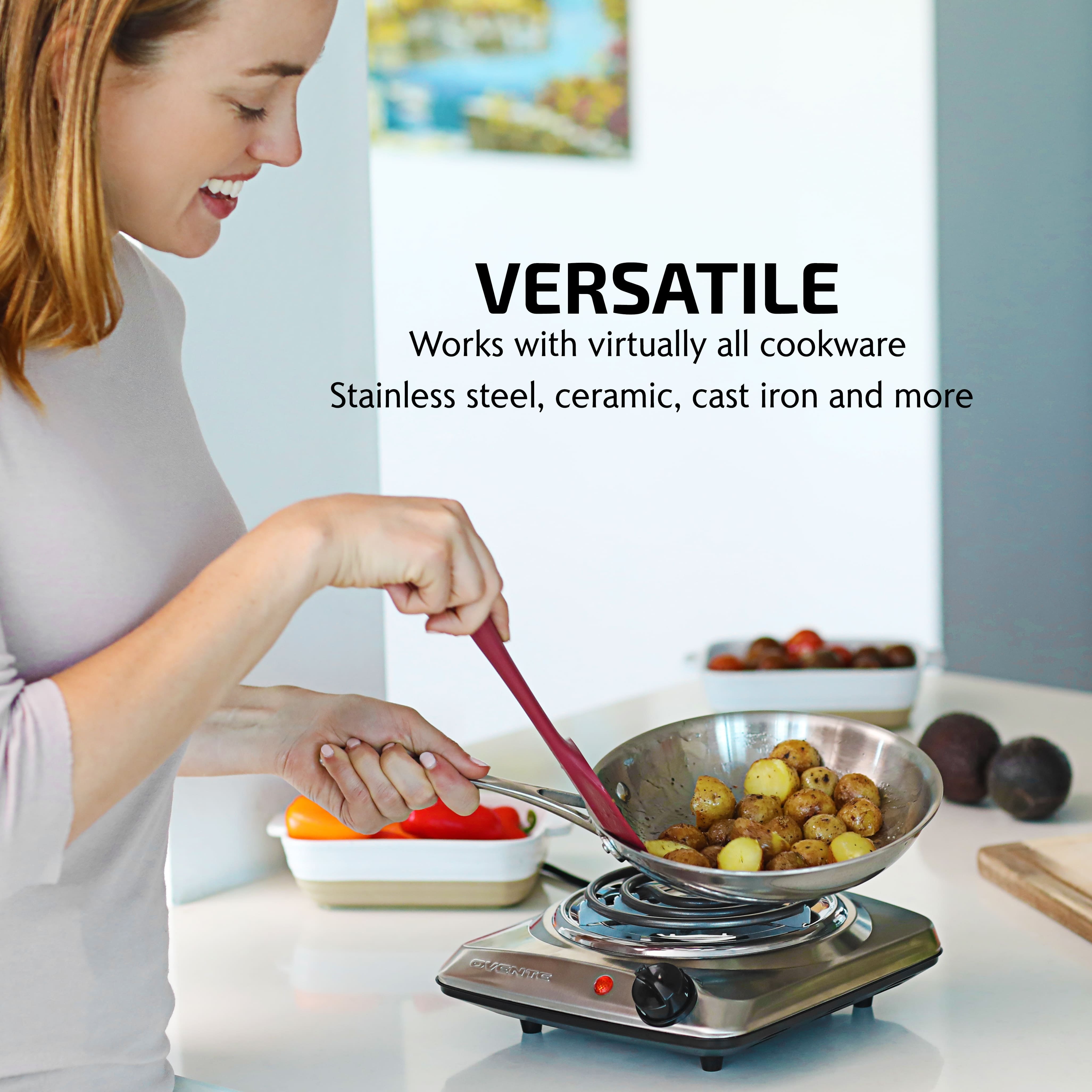 Ovente Electric Cooktop with 6” Coil Burner BGC101S