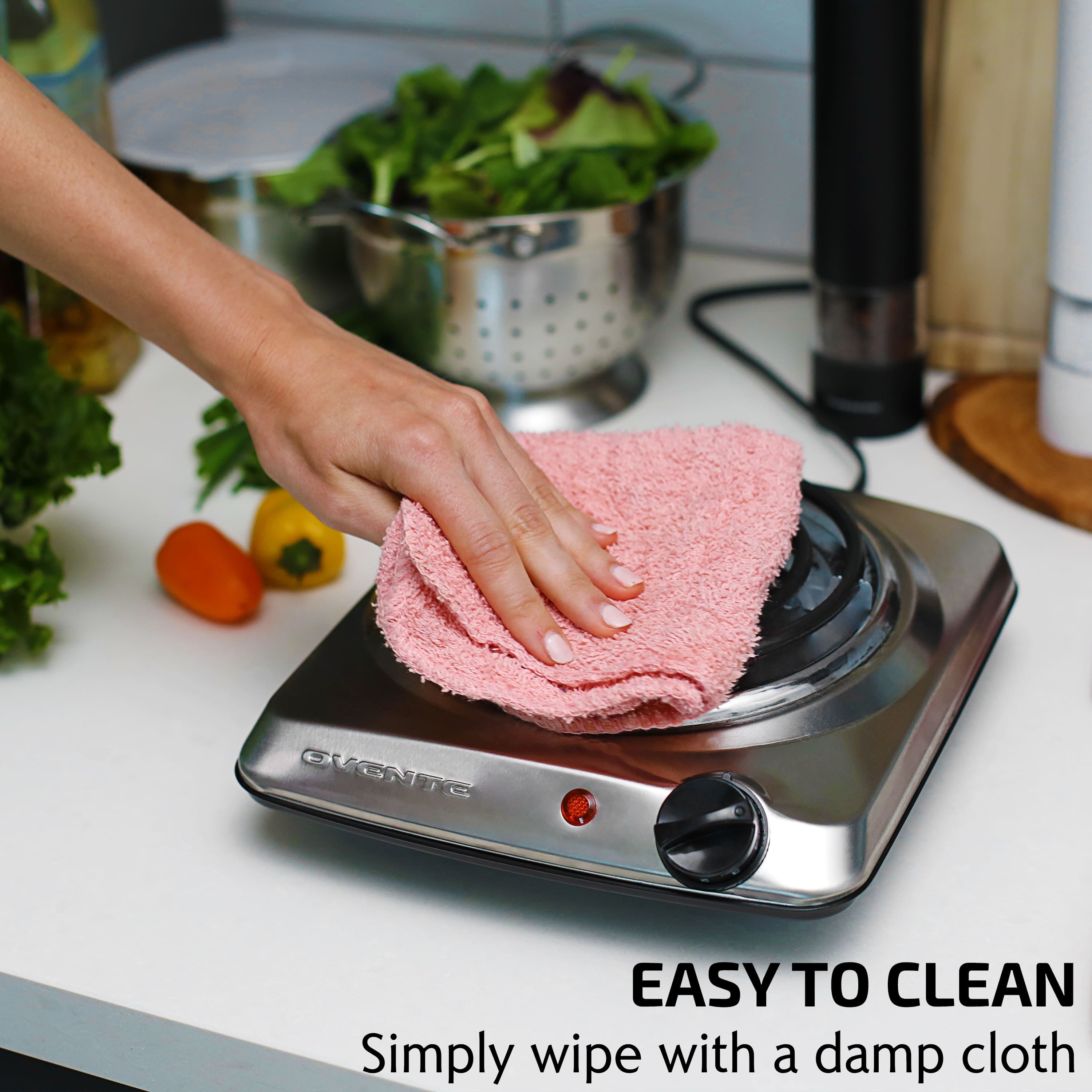 Ovente Electric Cooktop with 6” Coil Burner BGC101S