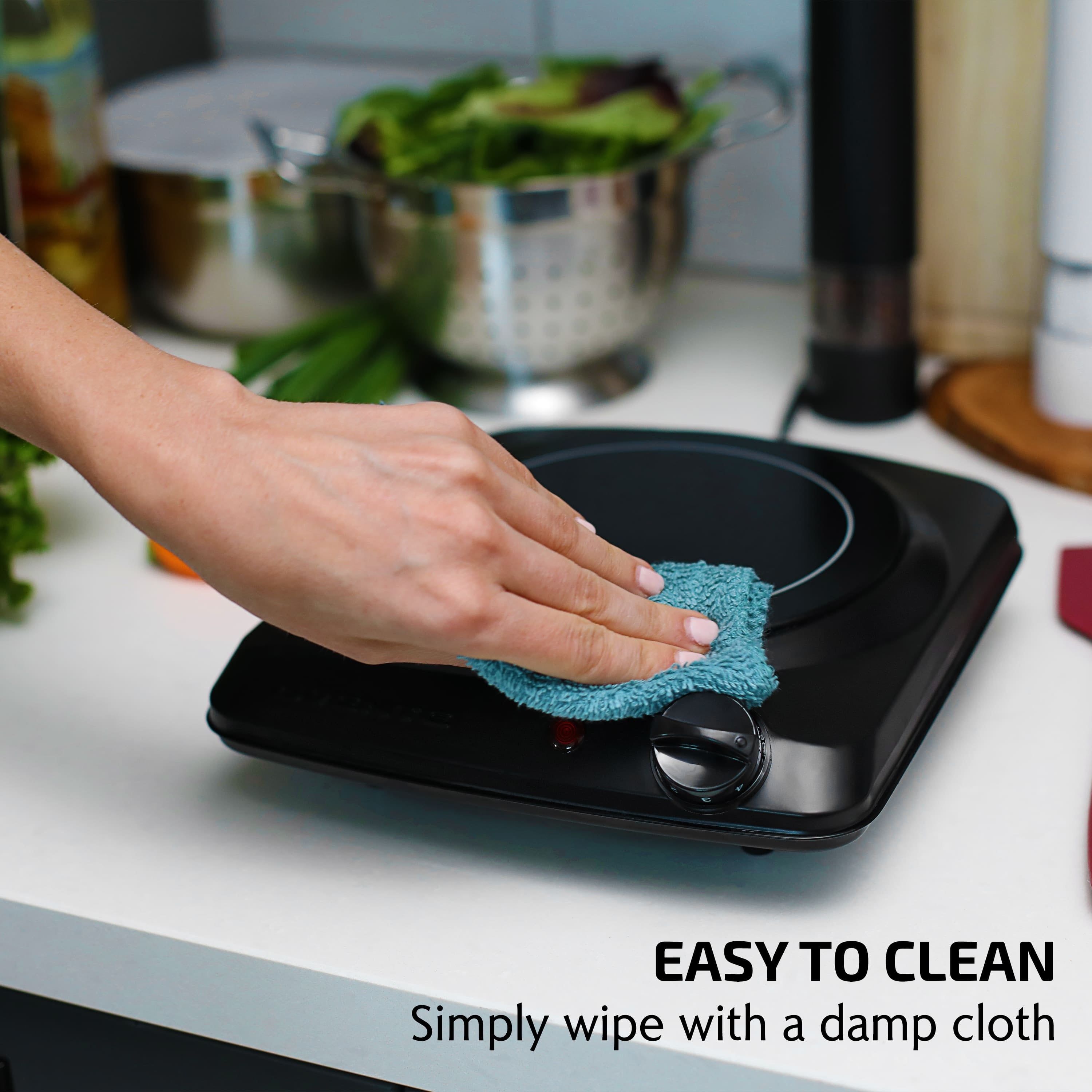 Ovente 7” Single-Plate Infrared Glass Cooktop BGI101B