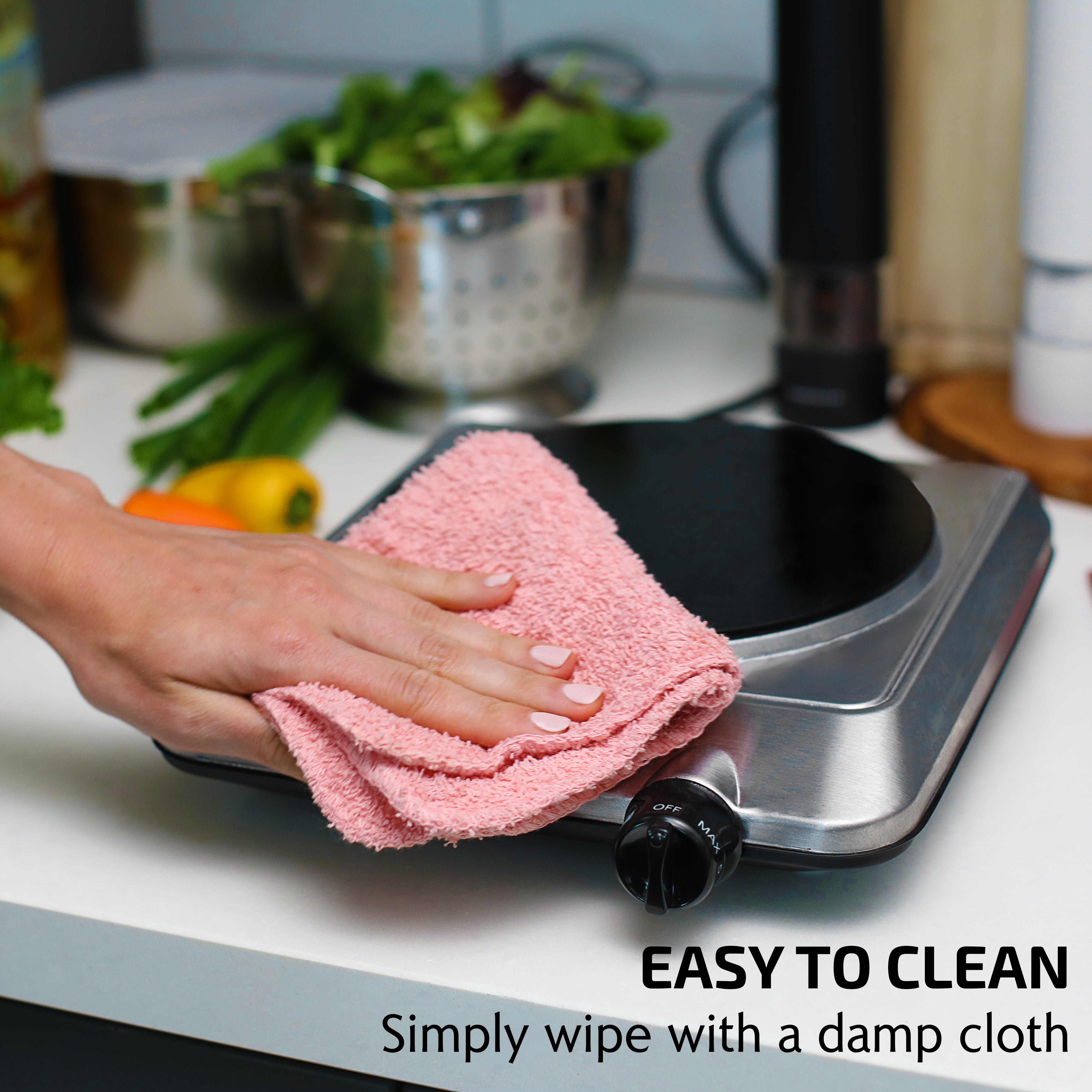 Ovente 7.5” Single-Plate Infrared Glass Cooktop BGI201S