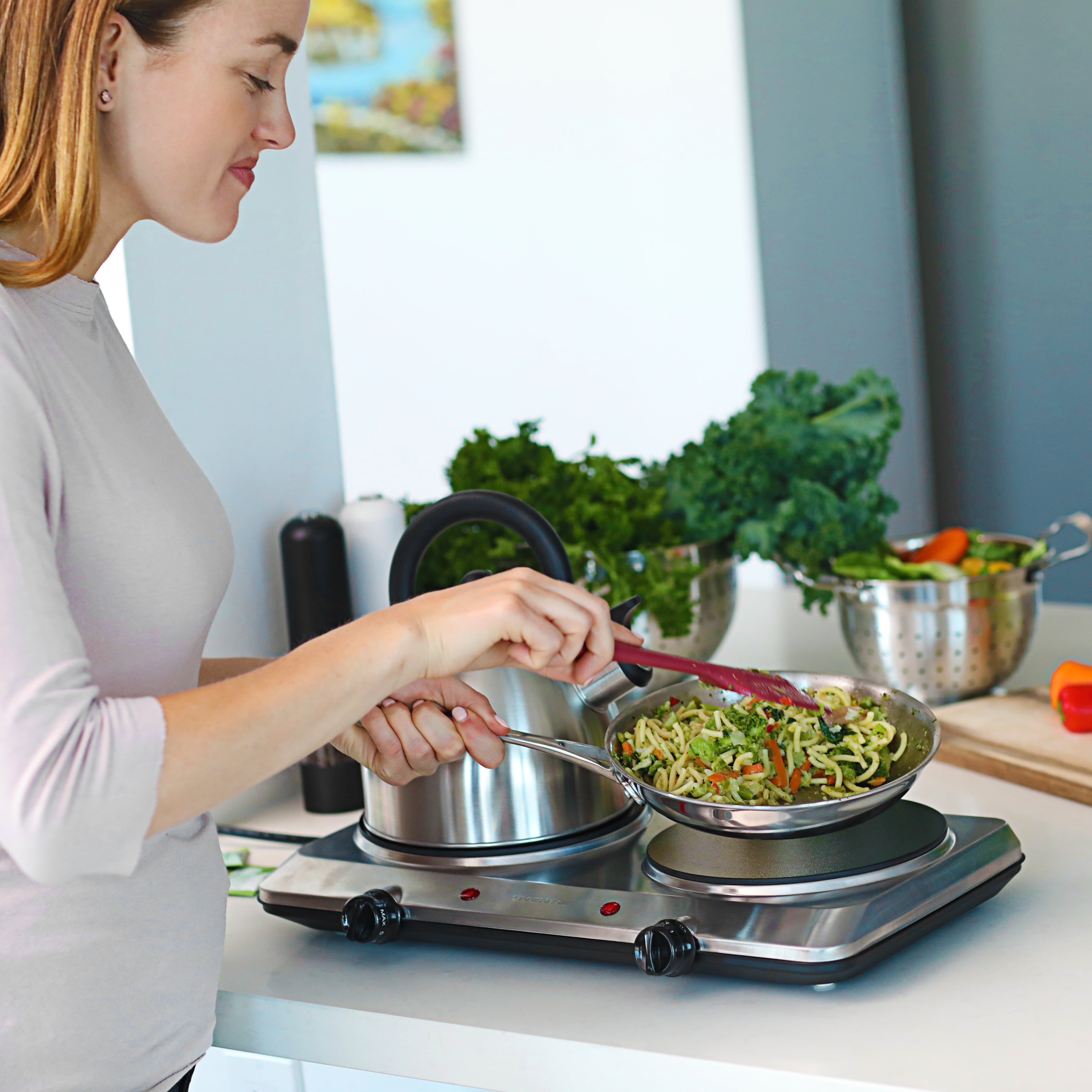 Ovente Double-Plate Infrared Glass Cooktop BGI202S