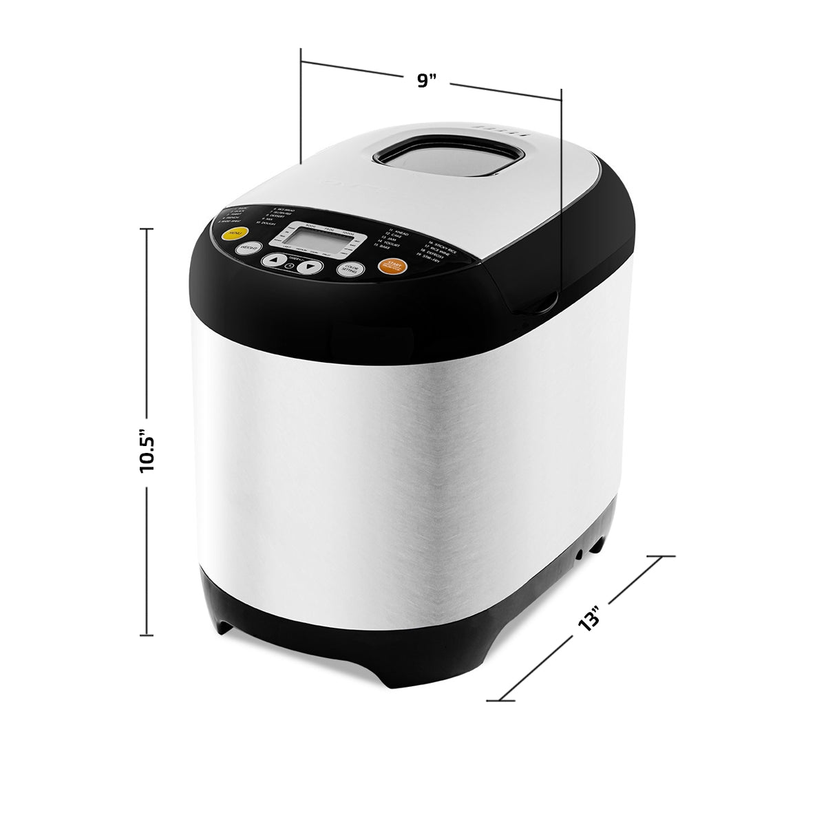Ovente Electric Stainless Steel Bread Maker BRM5020B