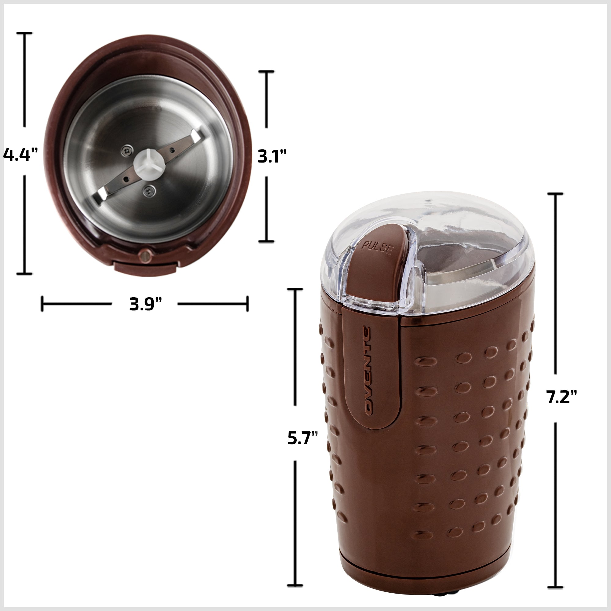 Ovente One-Touch Electric Coffee Grinder CG225 Series