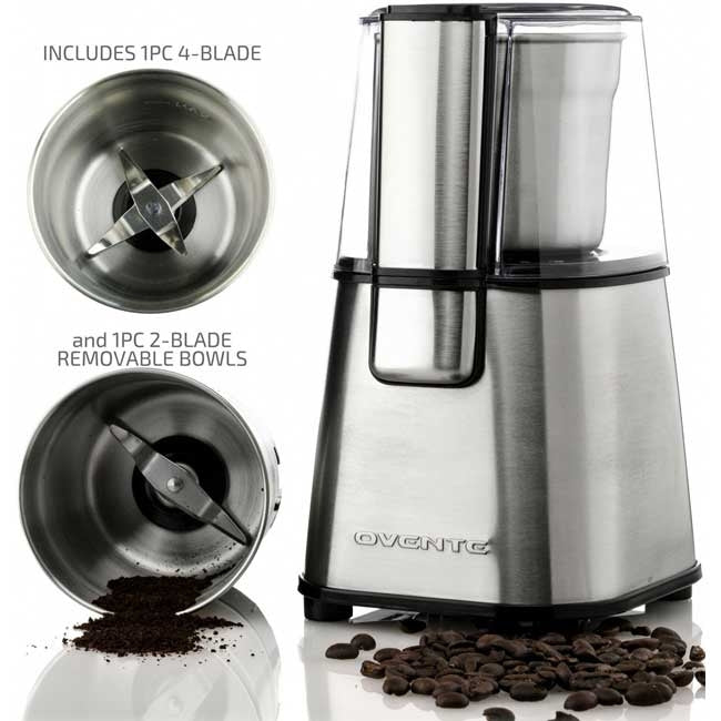 Ovente Electric Coffee Grinder Set