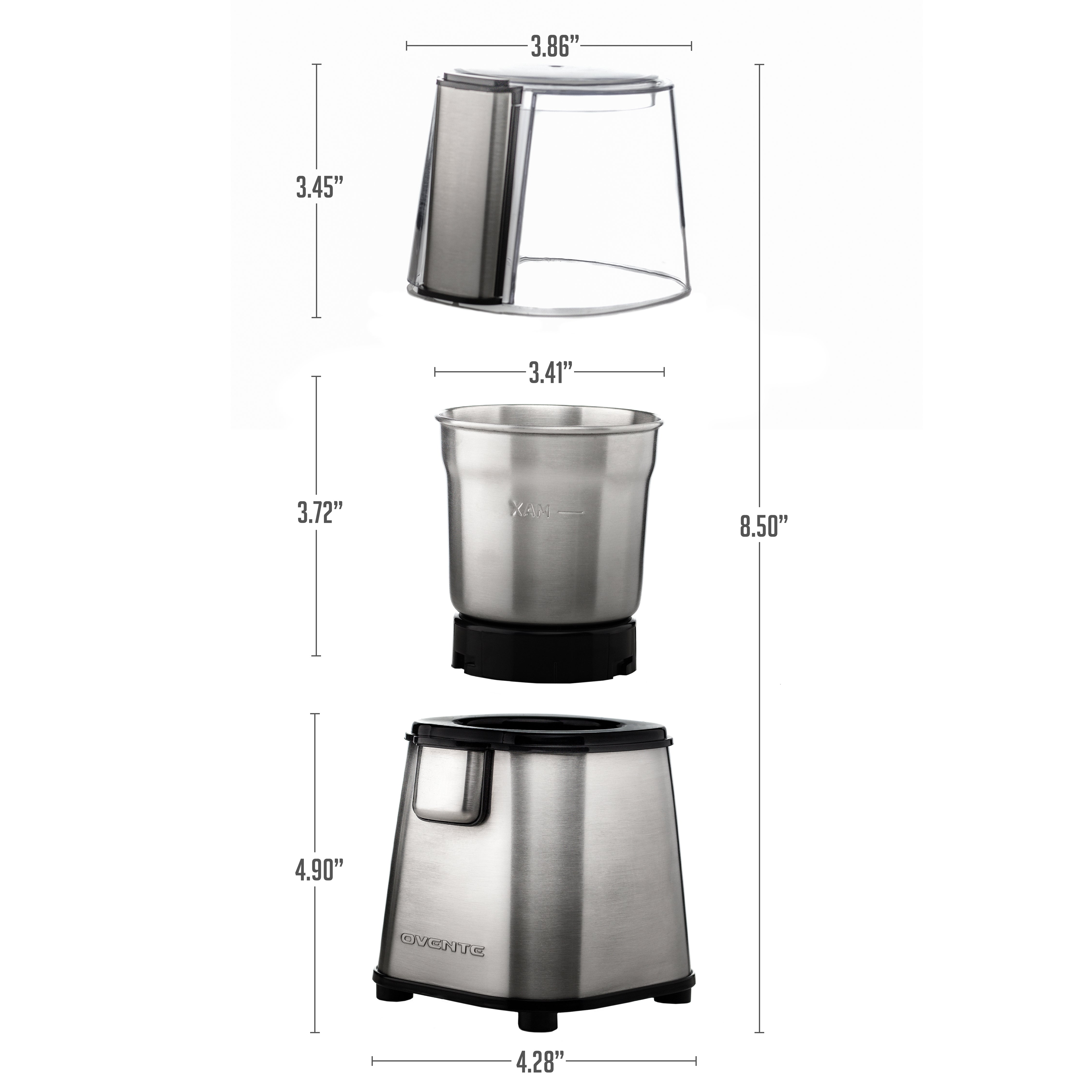 Ovente Electric Coffee Grinder with 2-Blade Grinding Bowl CG620S