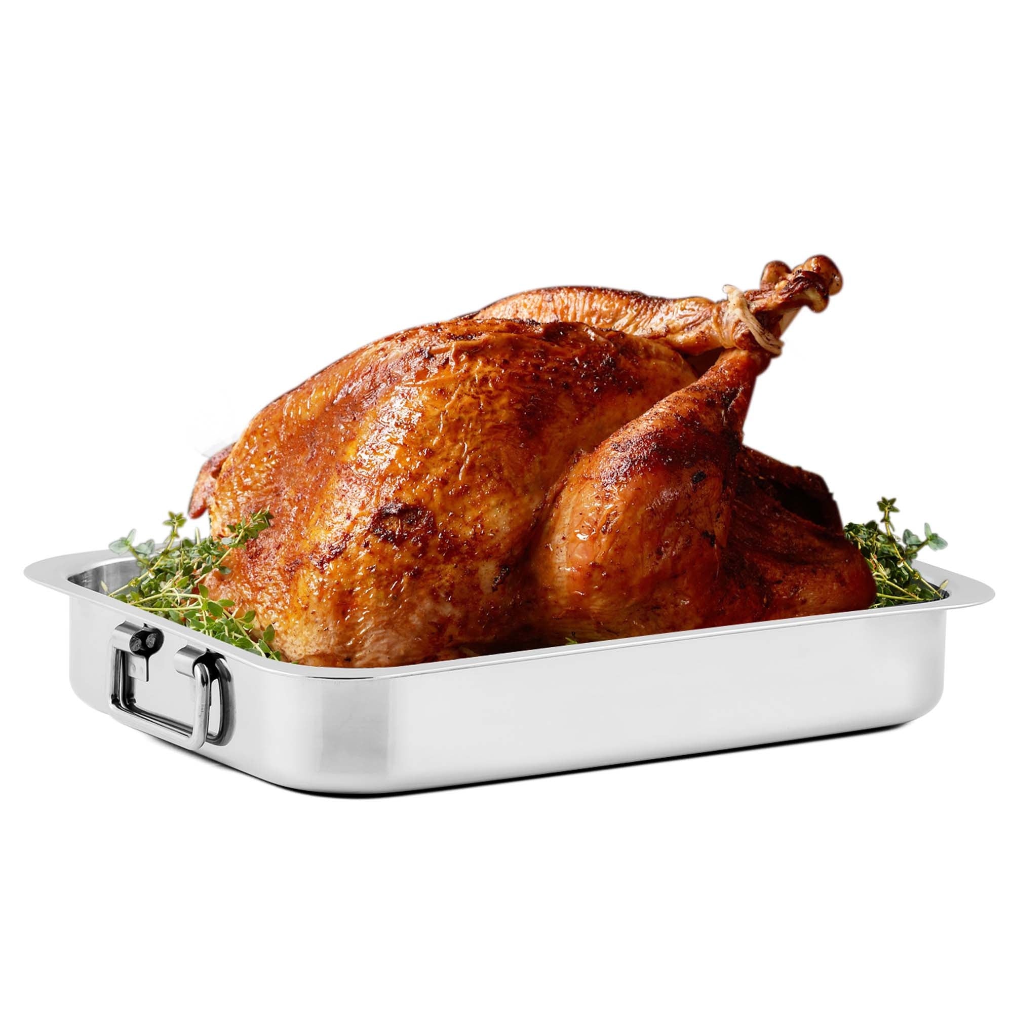 Ovente Stainless Steel Non-Stick Roasting Pan with Rack CWR23131S
