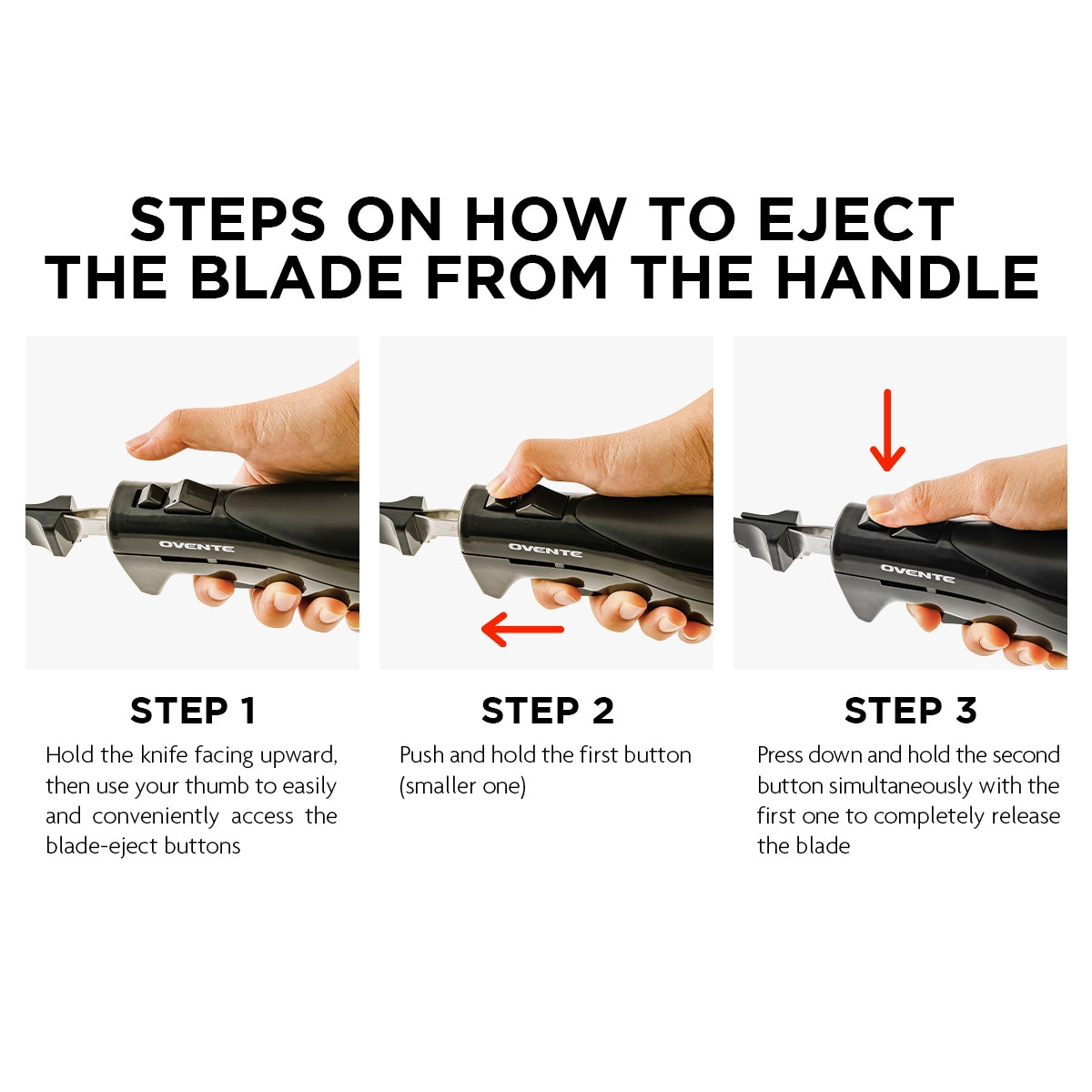 Ovente 110W Electric Kitchen Knife EK4510BB
