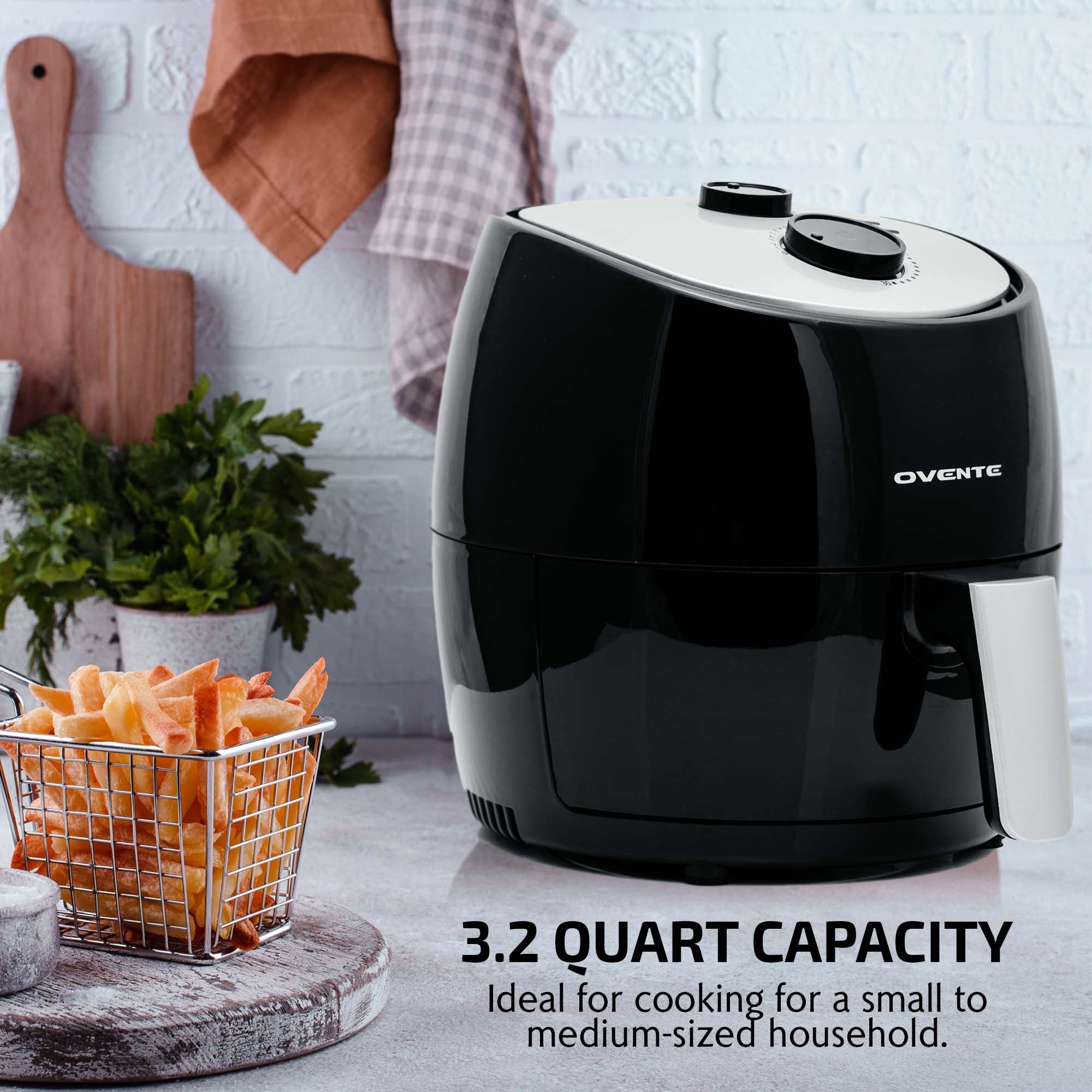 Ovente 3.2 Qt Electric Air Fryer FAM11320B