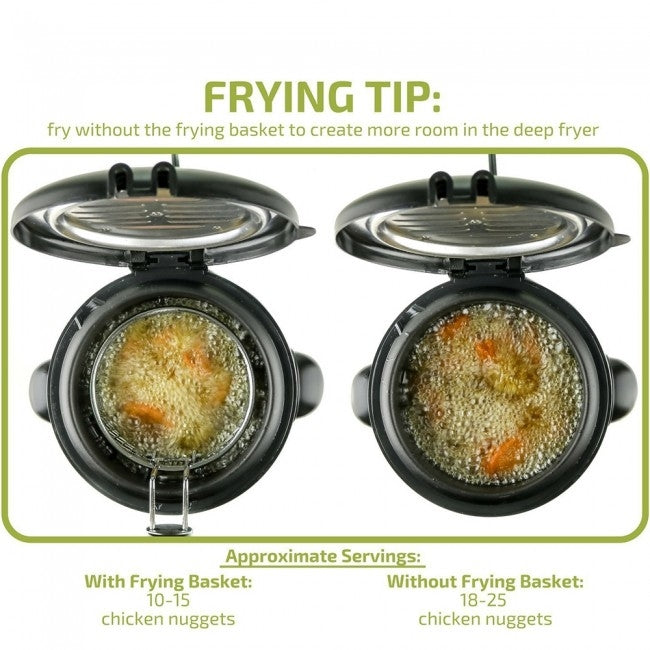 Ovente Stainless Steel Deep Fryer 0.9 Liter