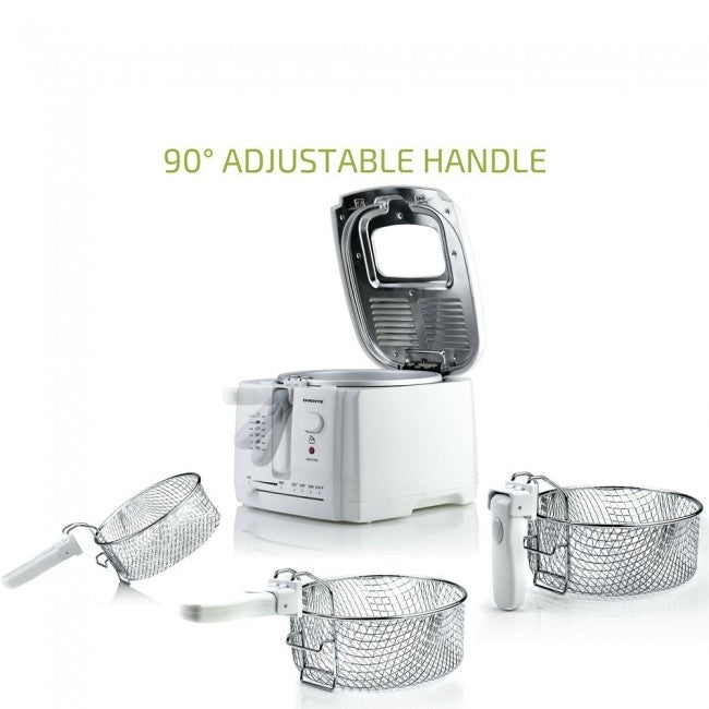 Ovente Deep Fryer 2 Liters White