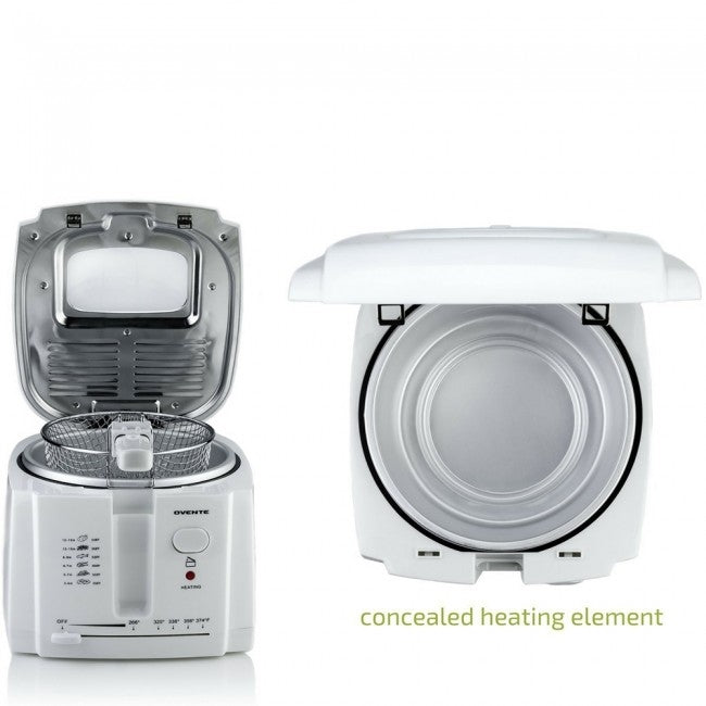 Ovente Deep Fryer 2 Liters White