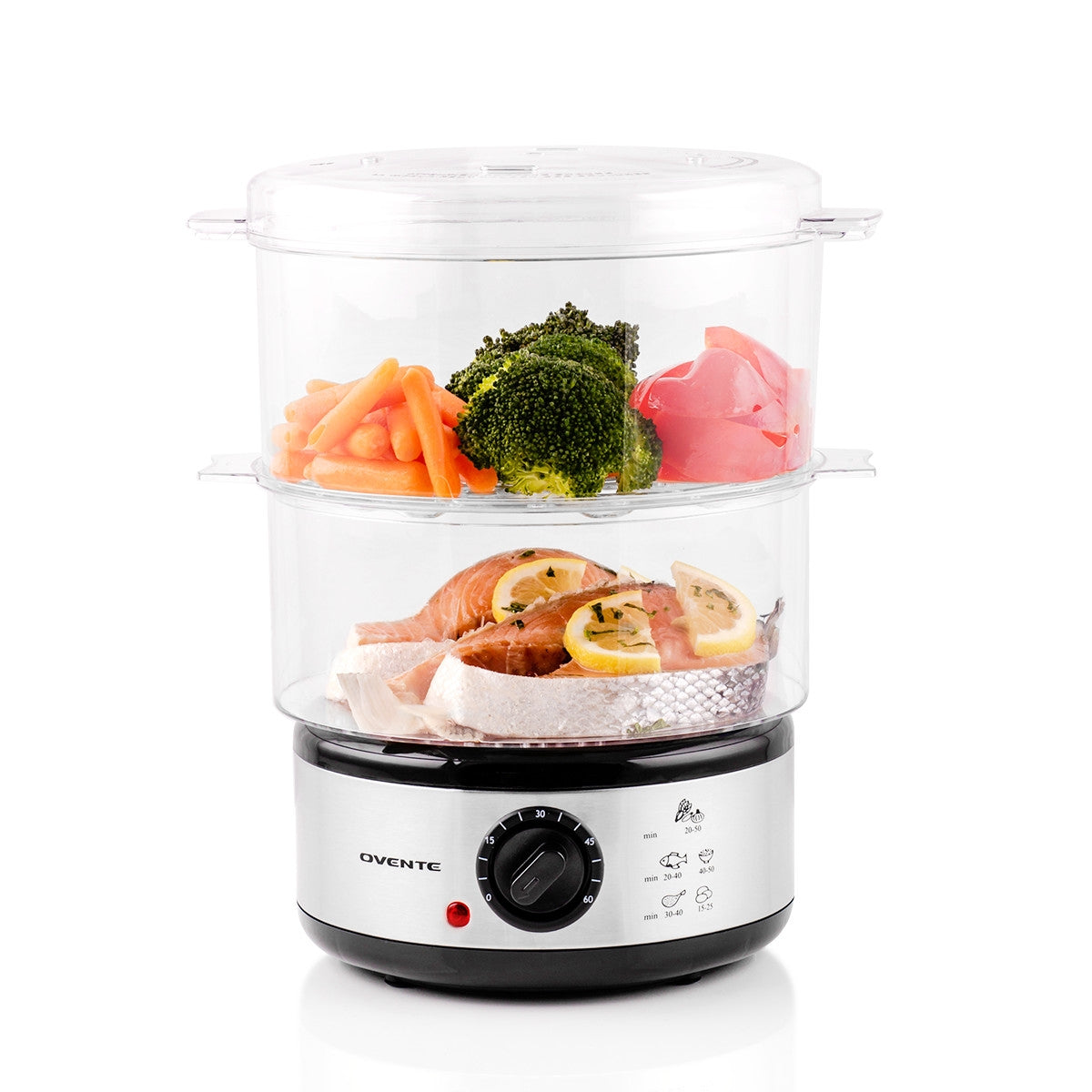 Ovente Two-Tier Electric Food Steamer FS62S