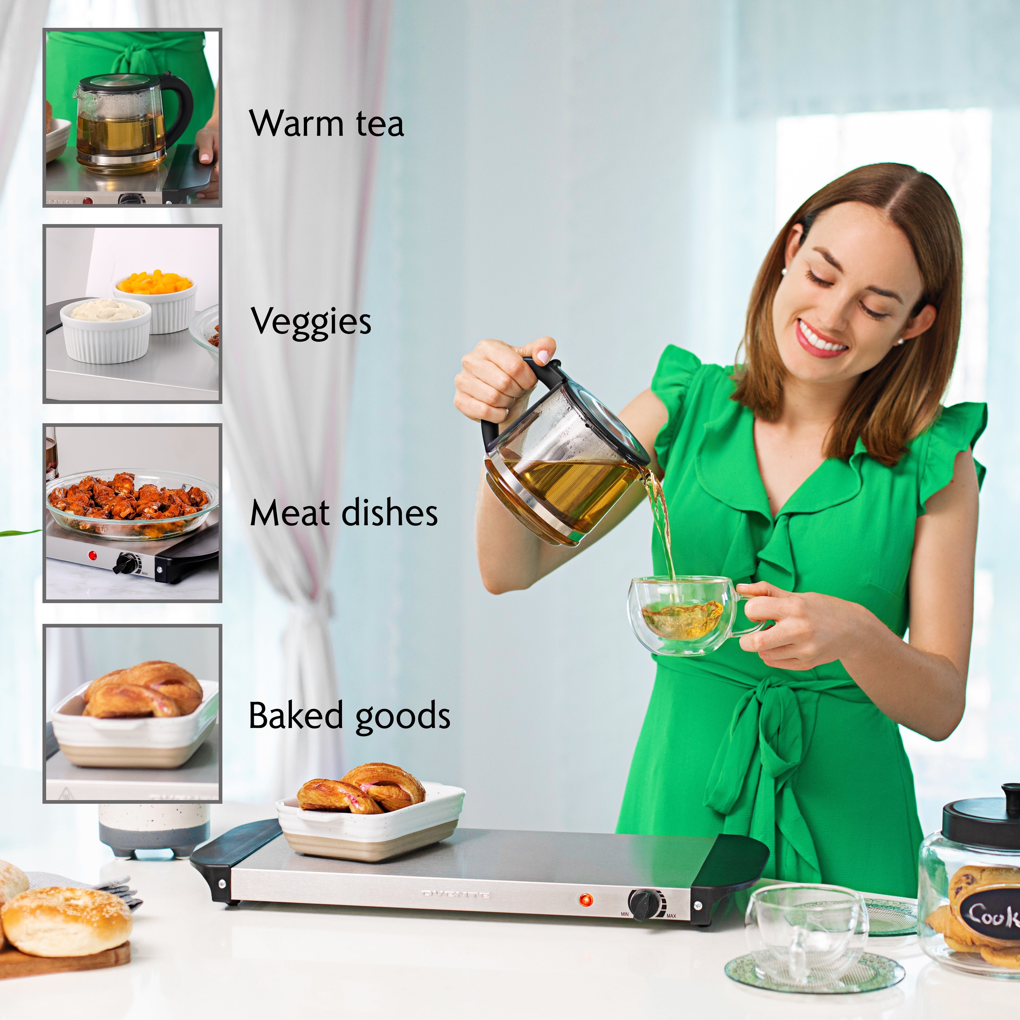 Ovente Electric Buffet Server Tray FW170S