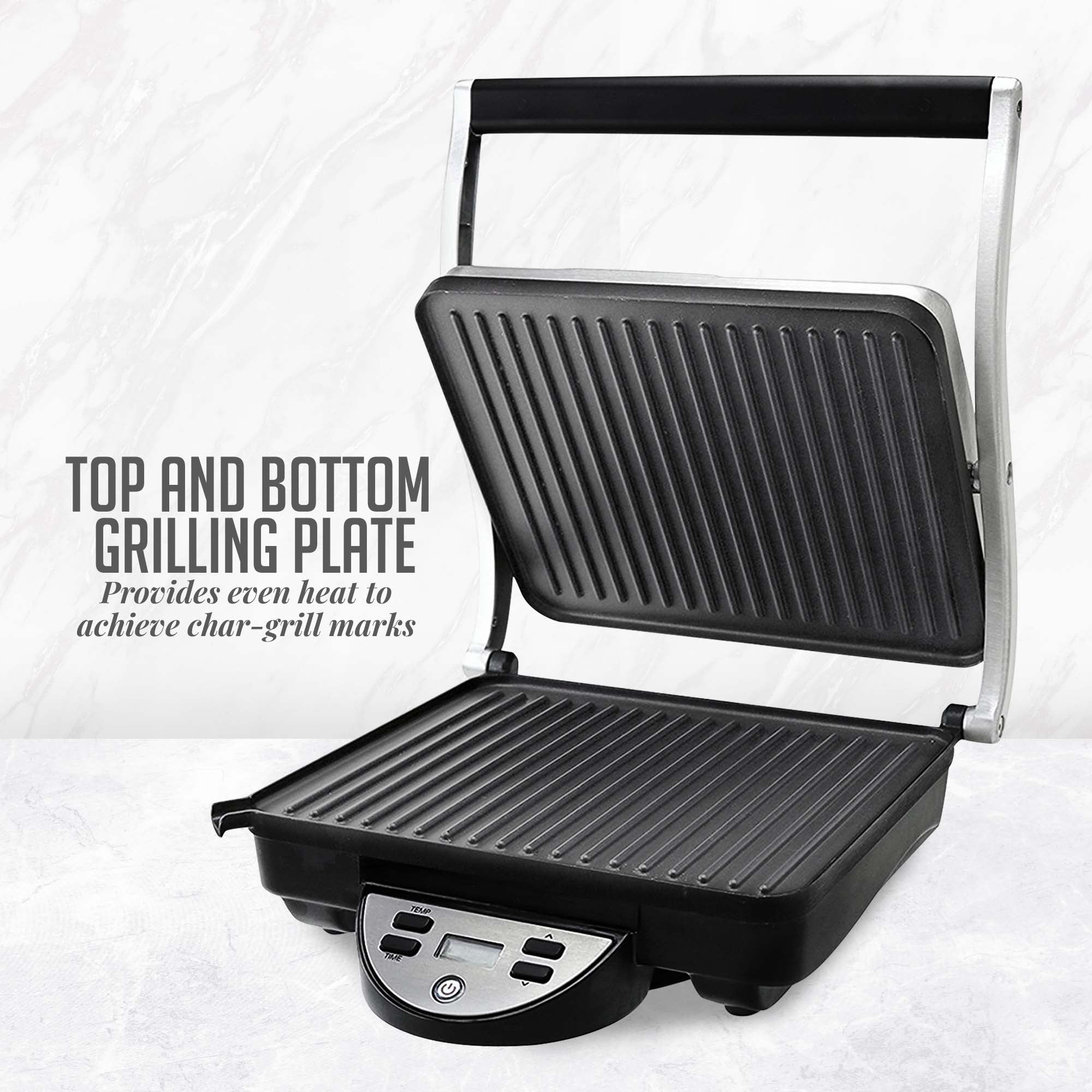 Ovente Panini Press Grill Sandwich Maker GP1000BR