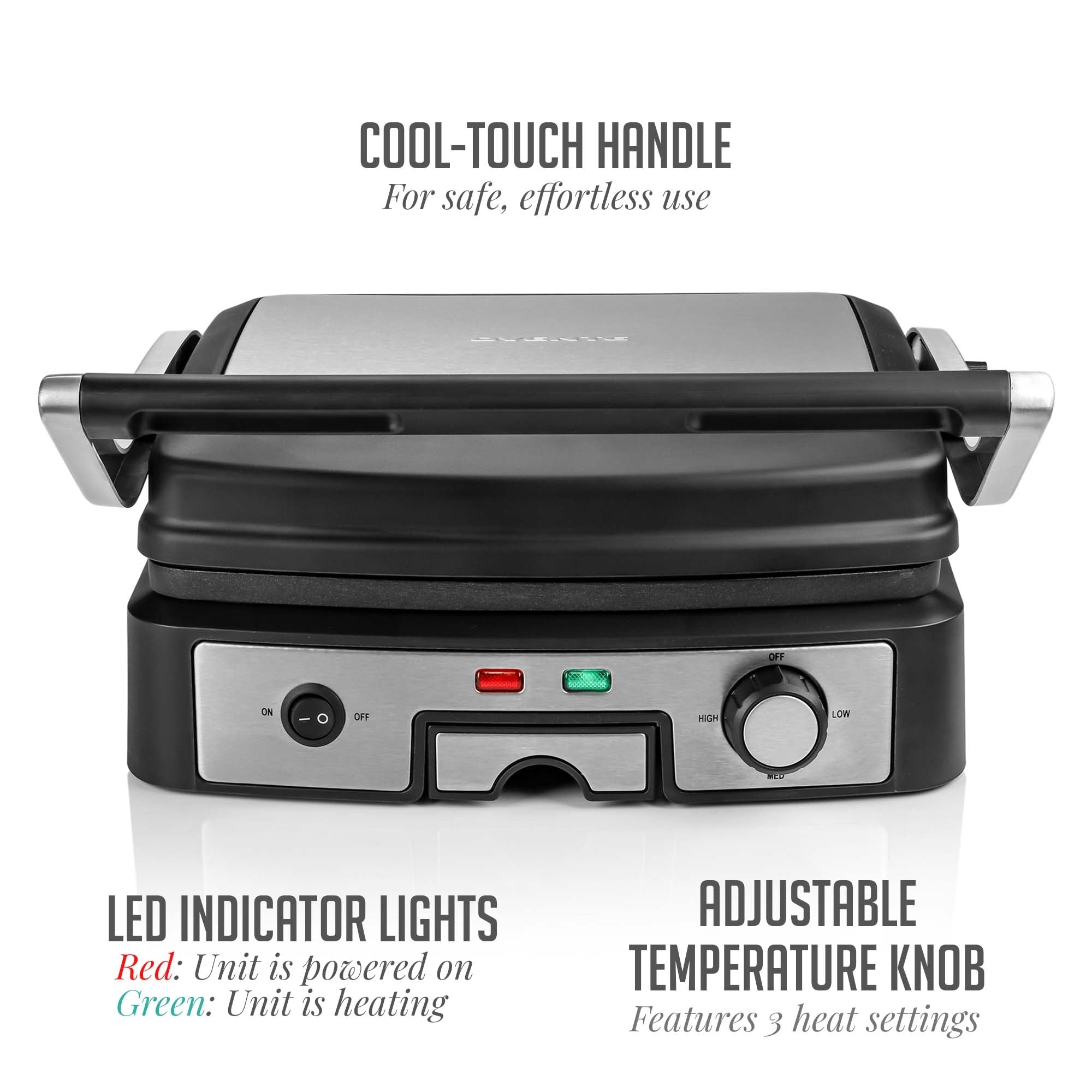 Ovente 4-Sandwich Panini Grill GP1861BR