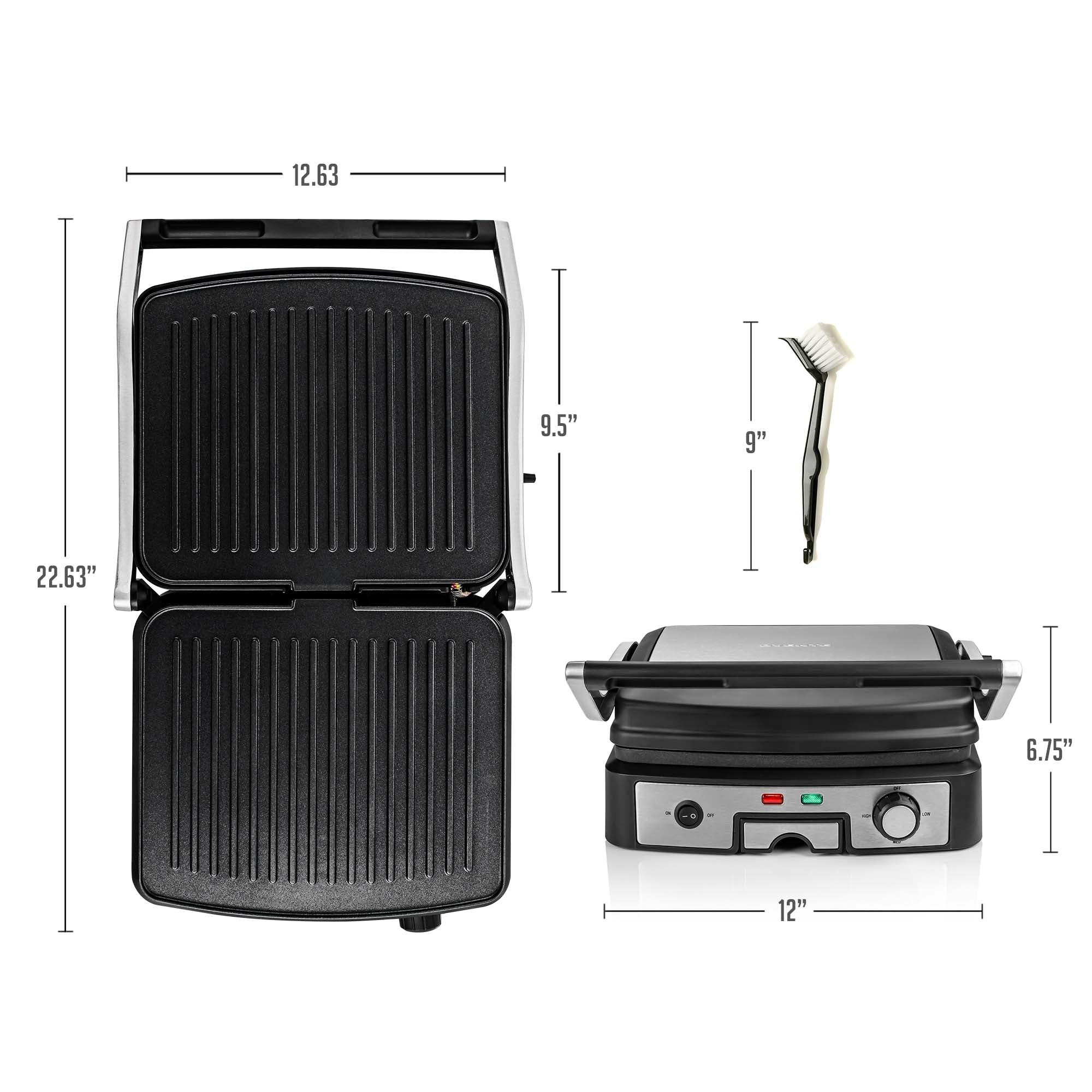 Ovente 4-Sandwich Panini Grill GP1861BR