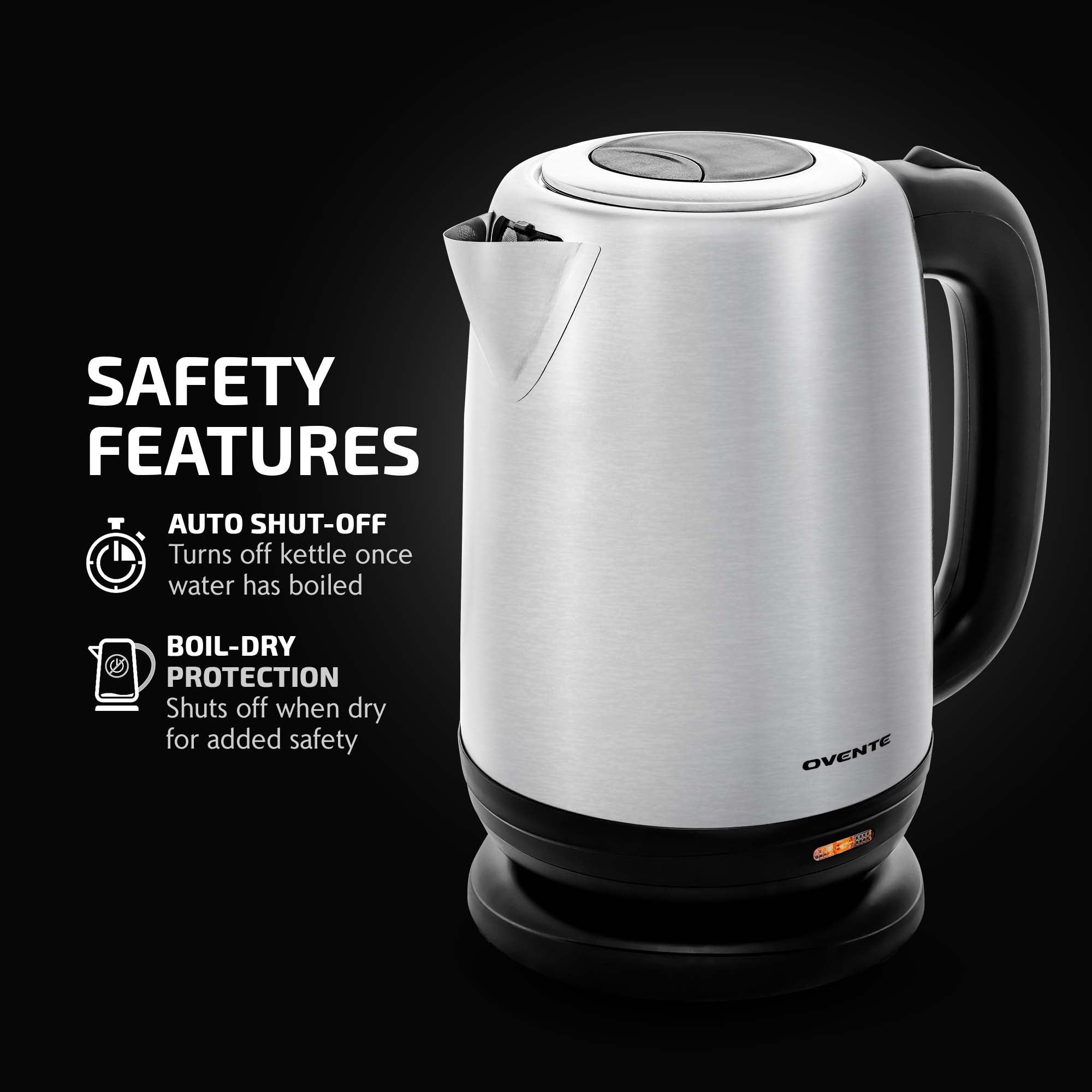 Ovente 1.7 Liter Electric Hot Water Kettle KS27S